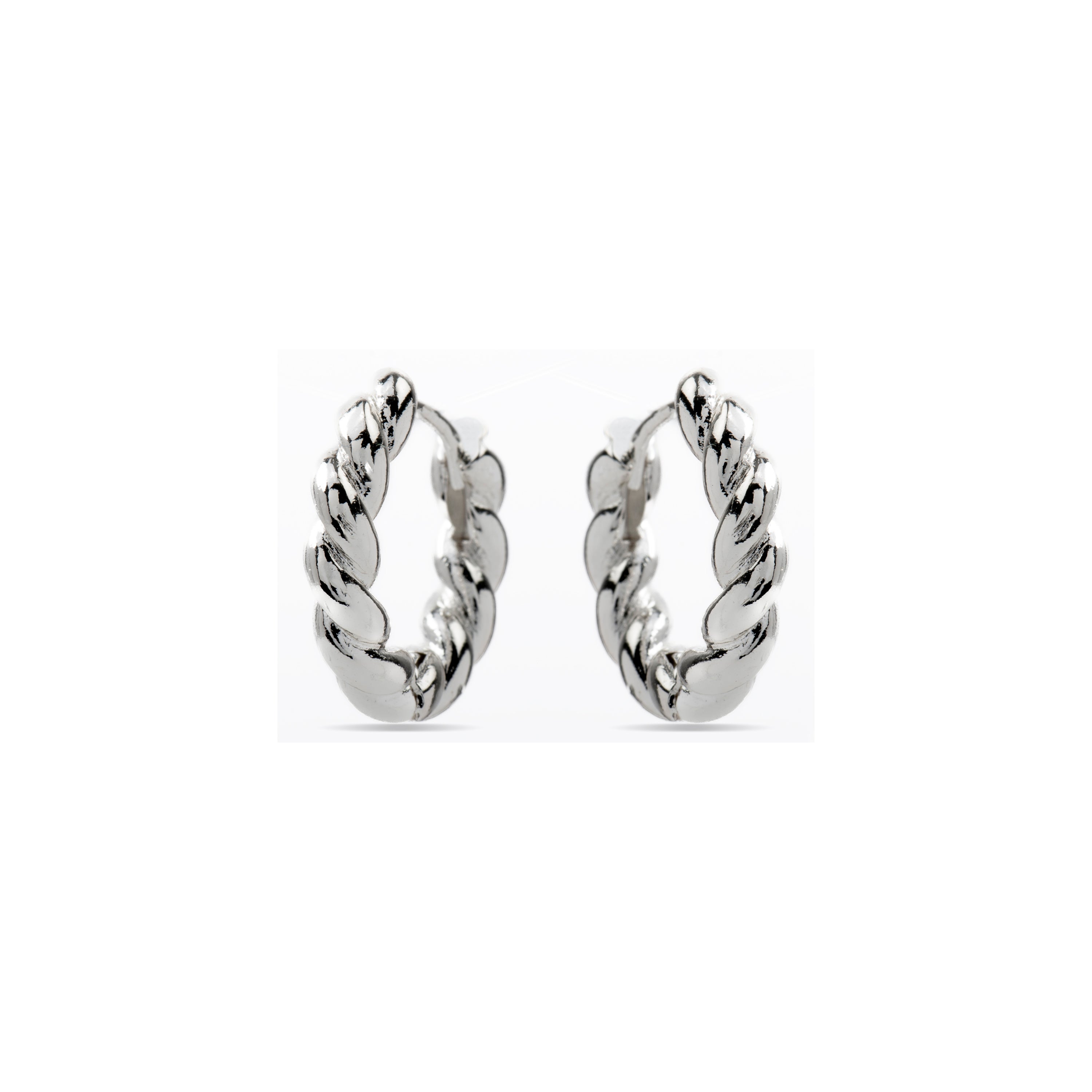 Pendientes de 18,5mm de diámetro acabado plata - Tansit