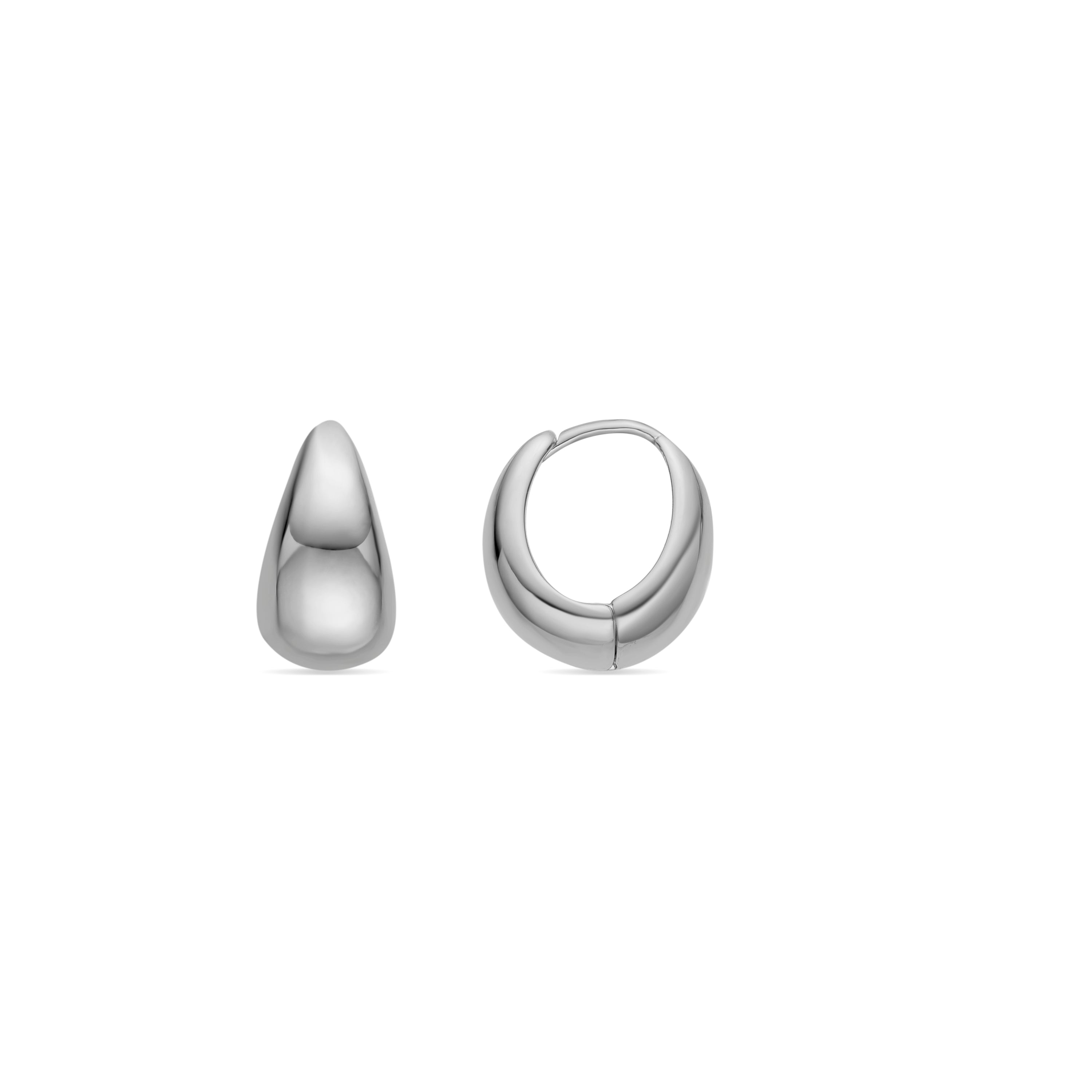 Boucles d'oreilles de 16,5mm de diamètre finition argent - Mickra