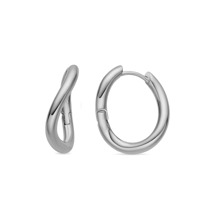 Pendientes de 18,5mm de diámetro acabado plata - Lial