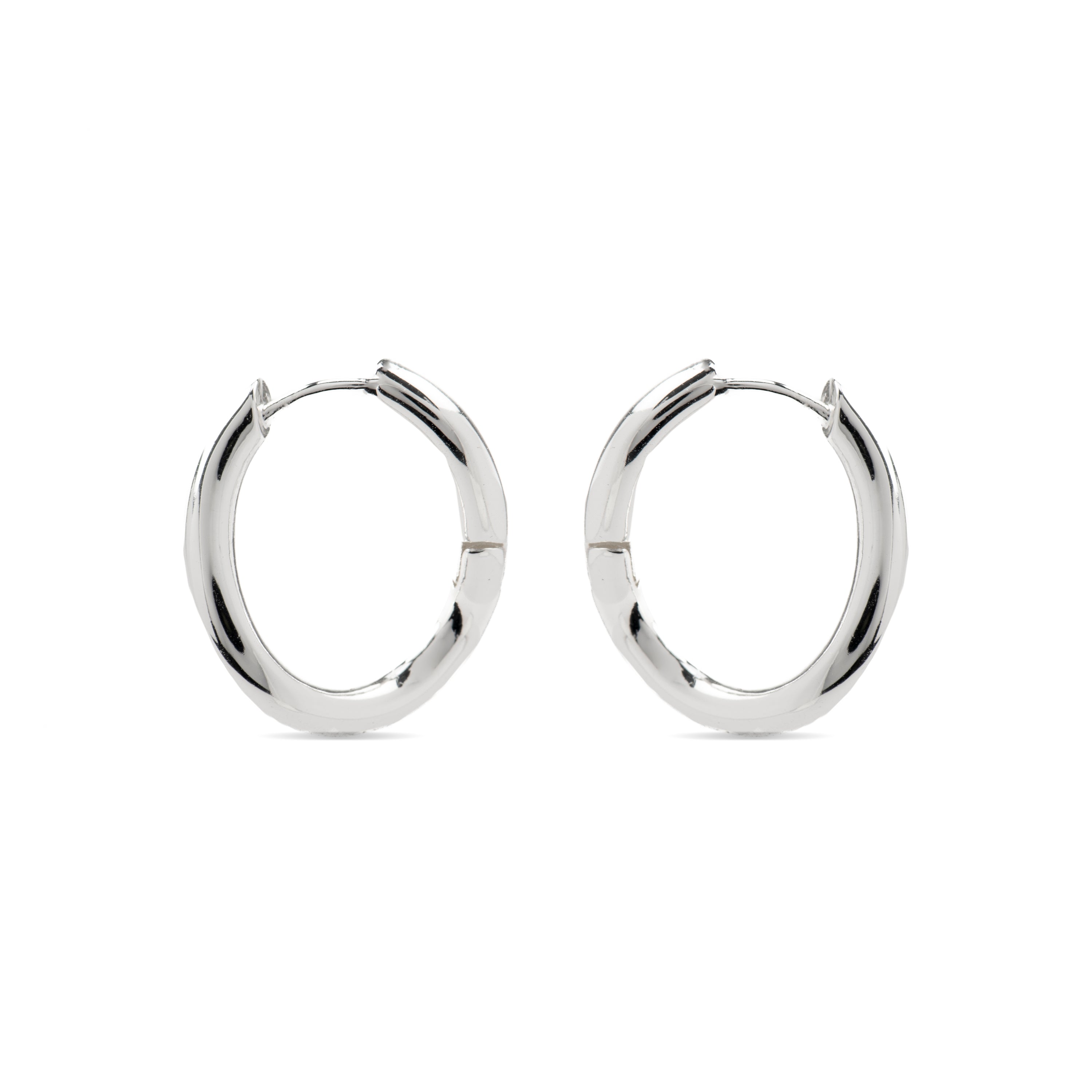 Pendientes de 18,5mm de diámetro acabado plata - Lial