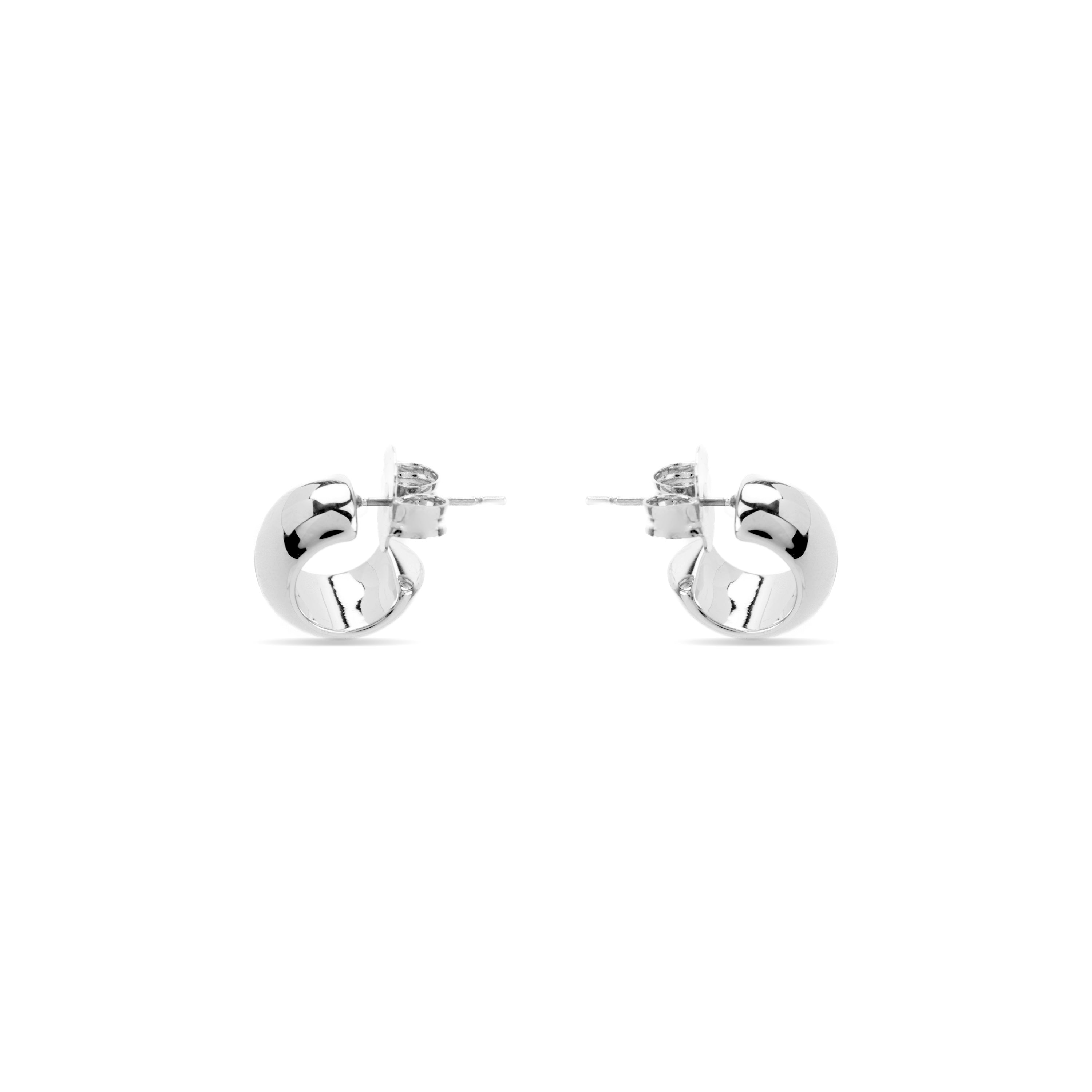 Orecchini di 12,5mm di diametro finitura argento - Metha