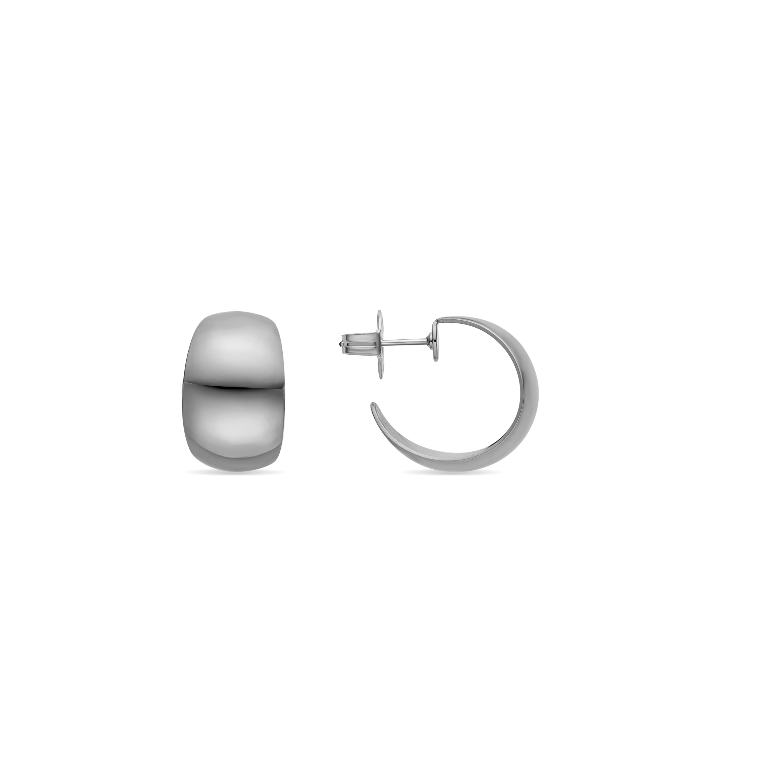 Ohrringe mit 18,5 mm Durchmesser, Silberfinish - Hellax