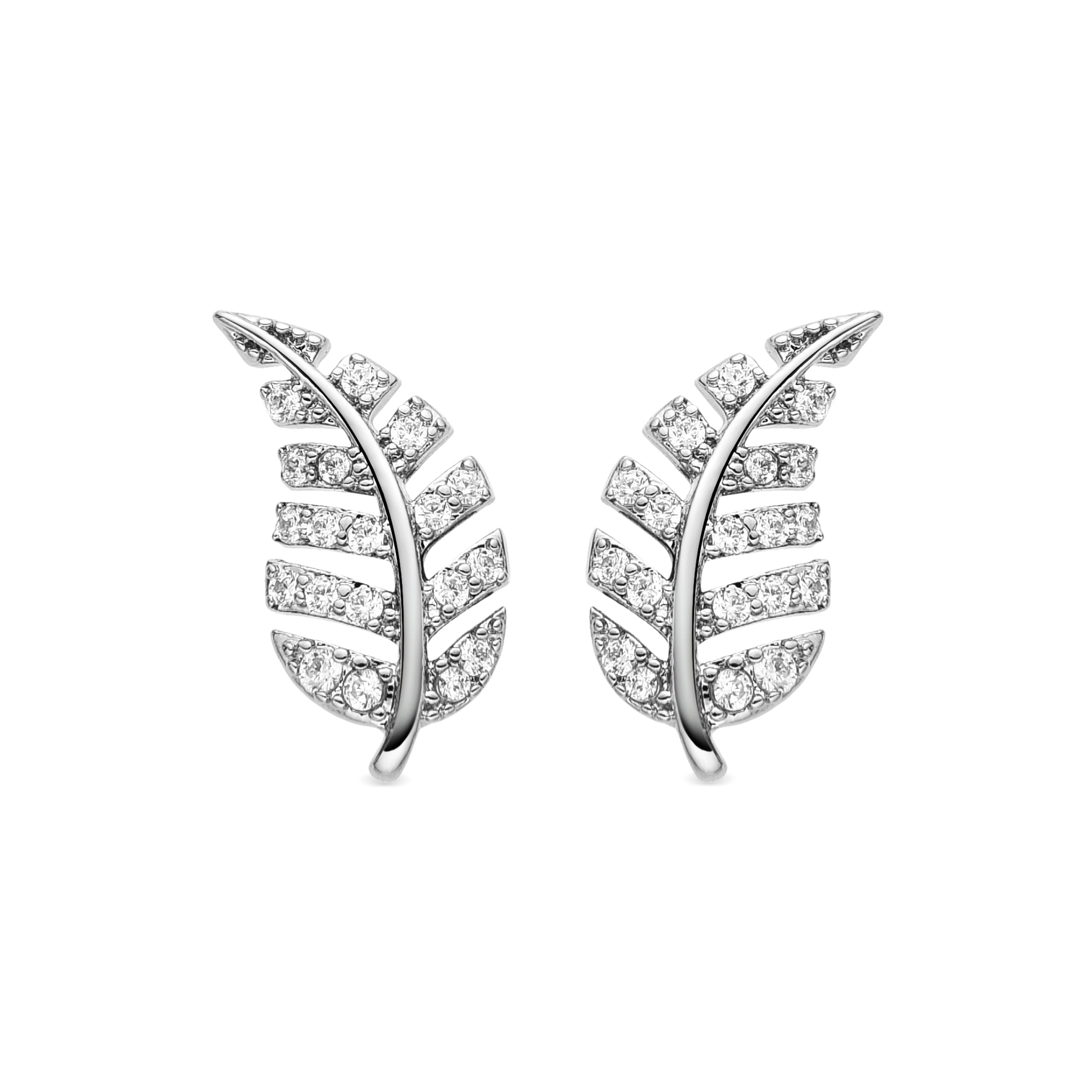 Orecchini con Zirconia Brillante finitura argento - Tatsy