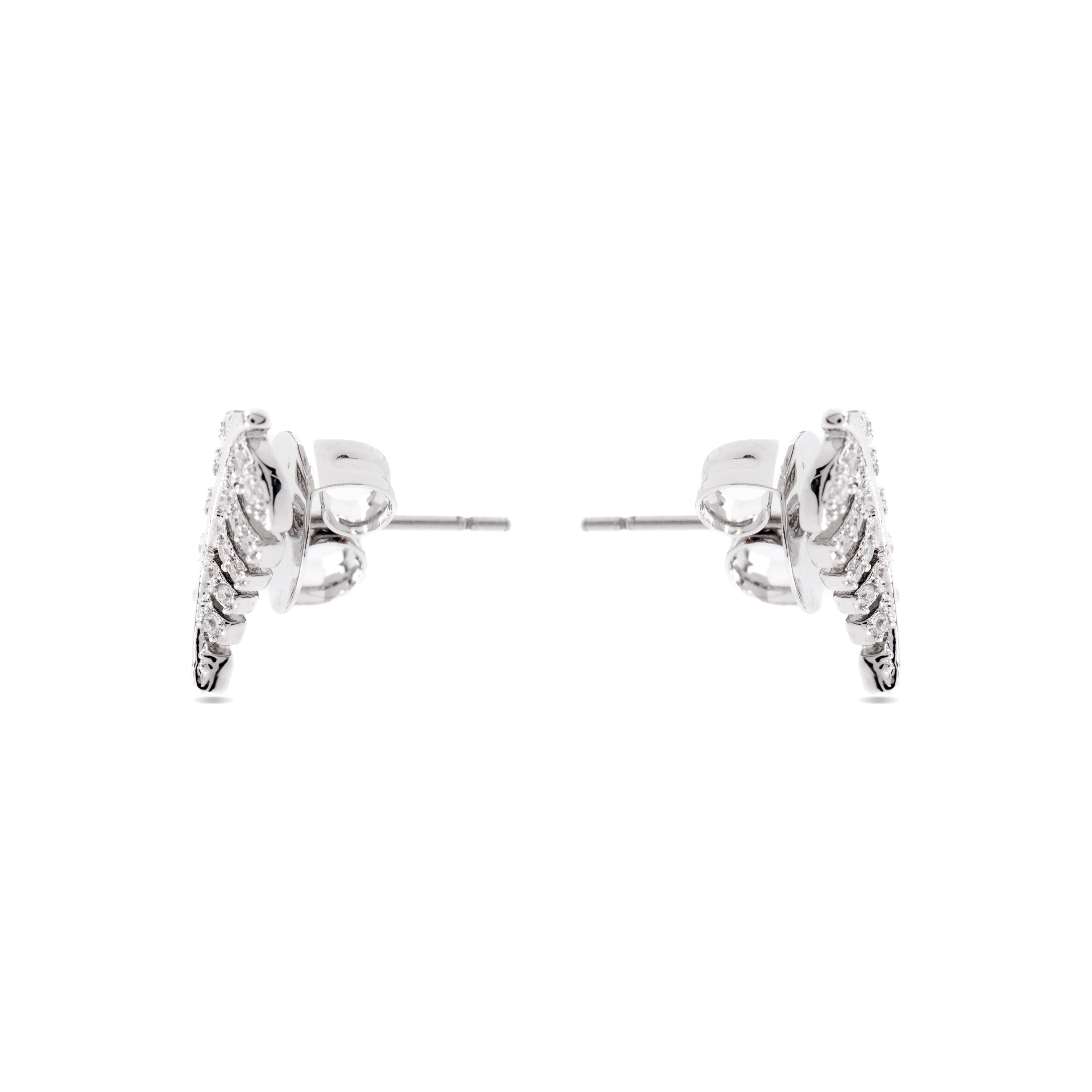 Orecchini con Zirconia Brillante finitura argento - Tatsy