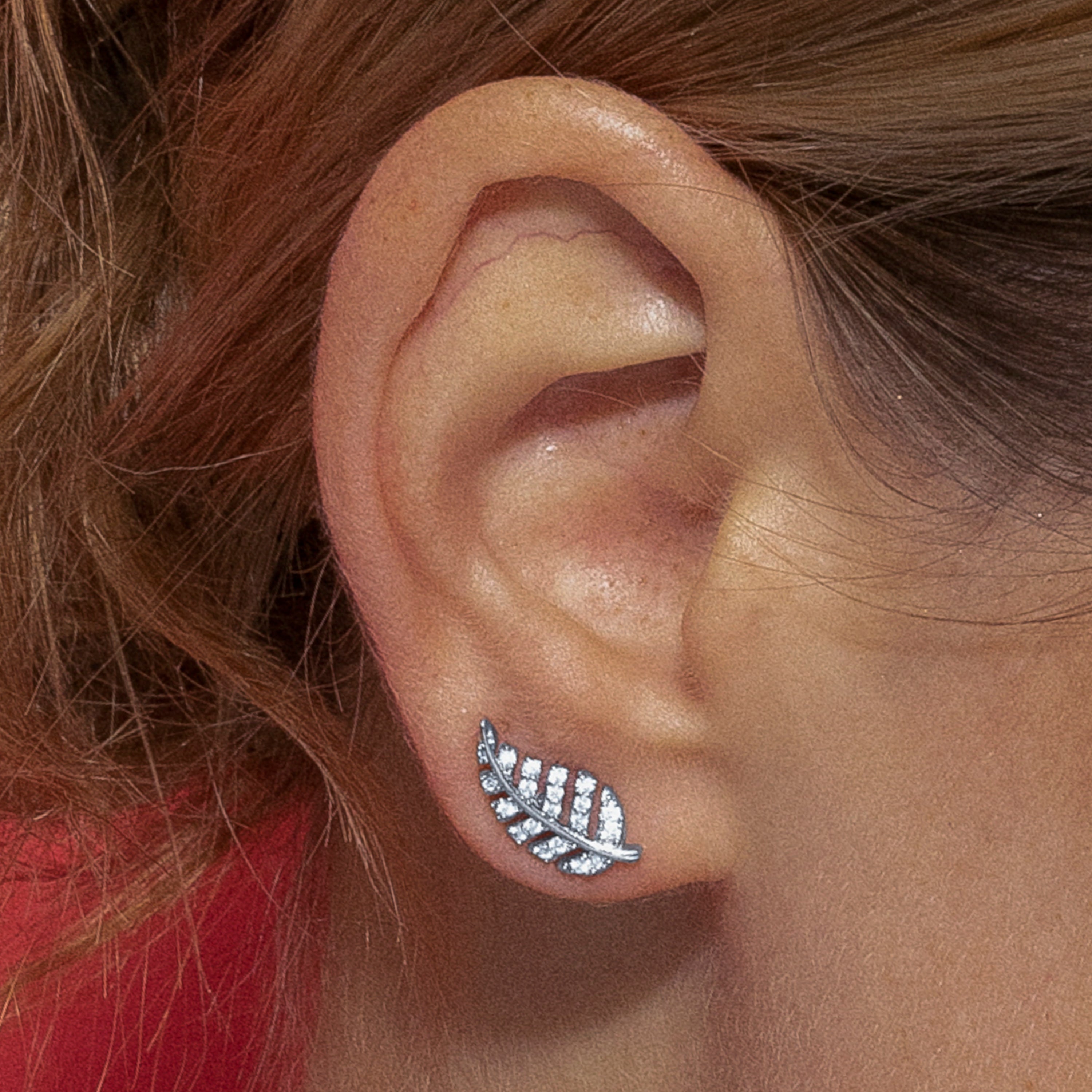 Orecchini con Zirconia Brillante finitura argento - Tatsy