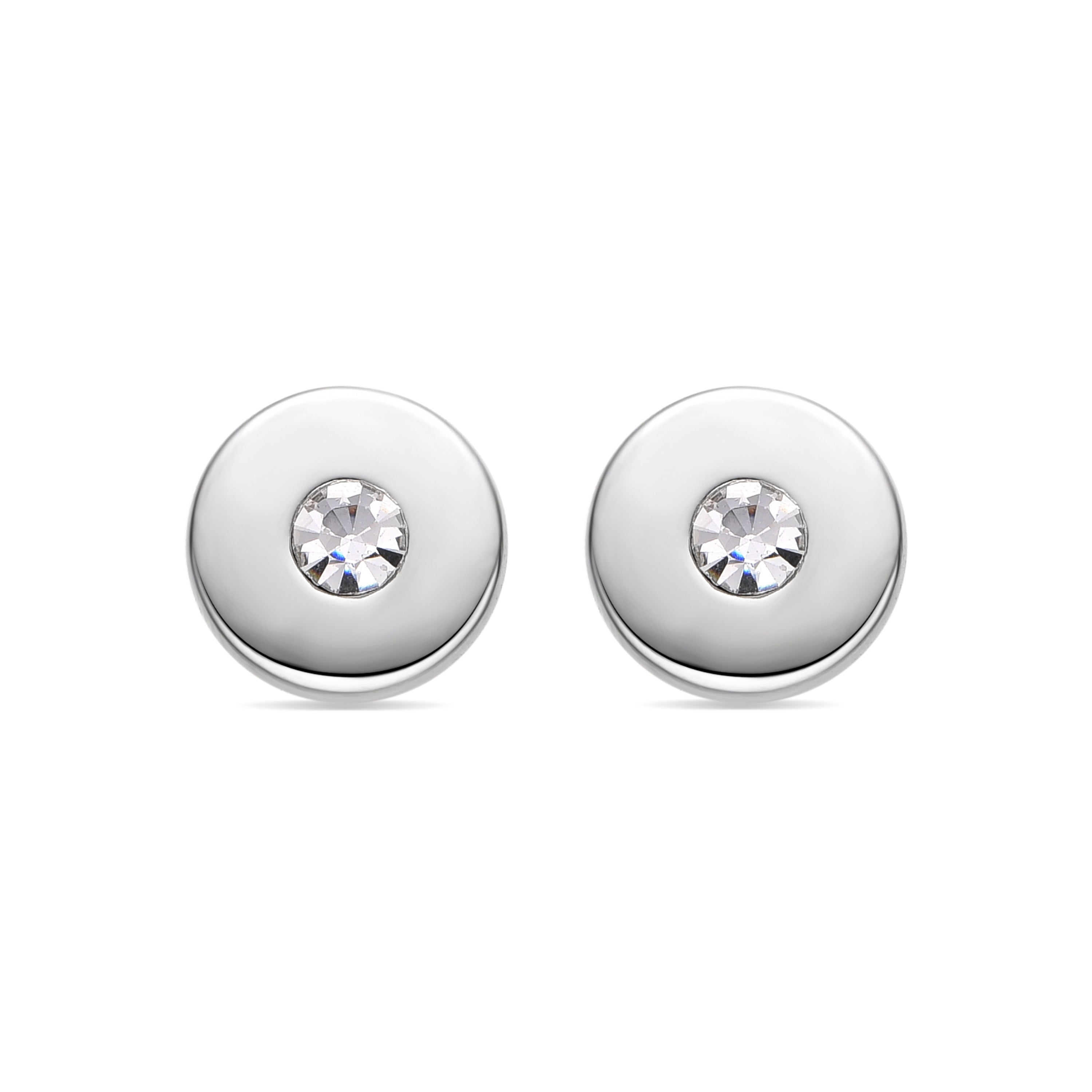 Orecchini con Zirconia Brillante finitura argento - Moi