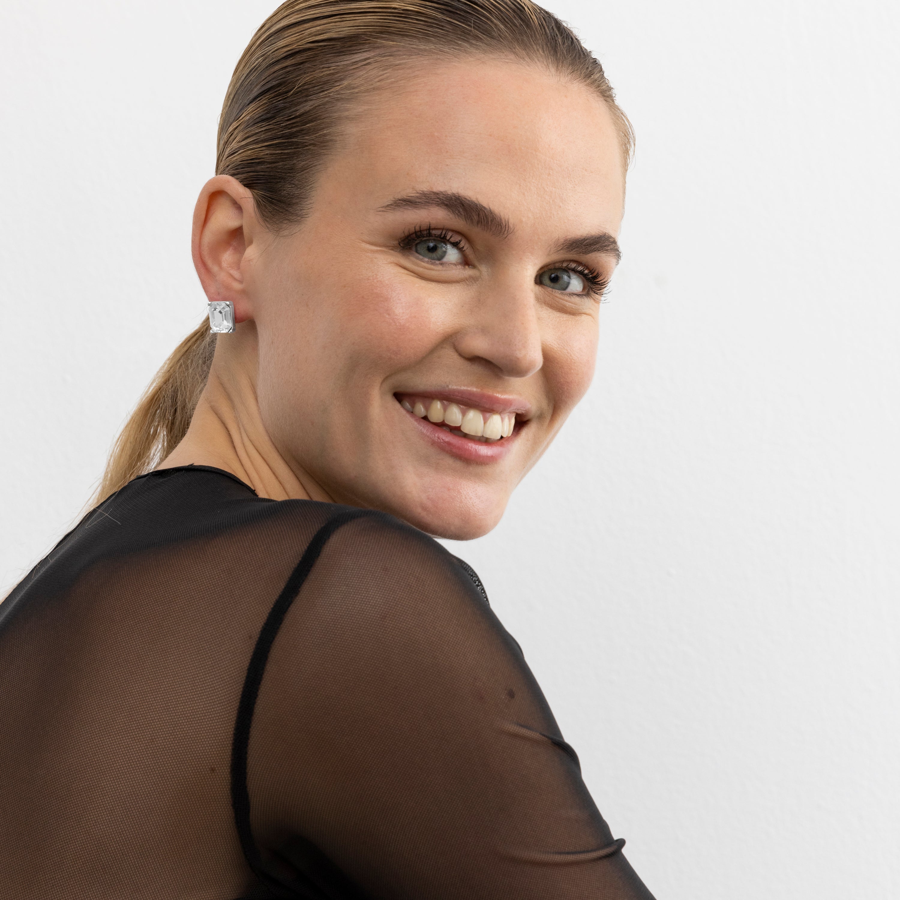 Pendientes con Circonita Brillante acabado plata - Rindel