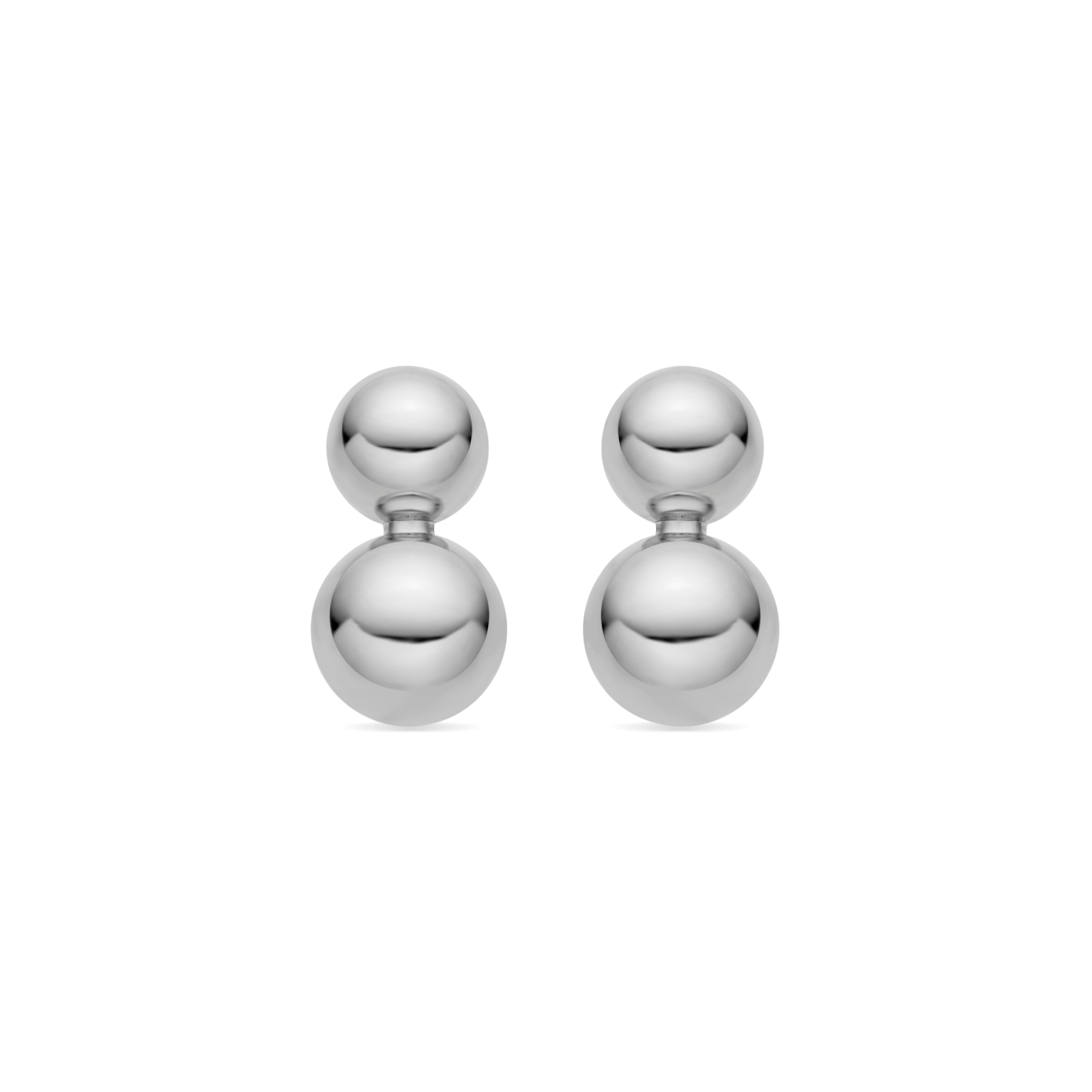 Earrings with - silver finish - Uphe