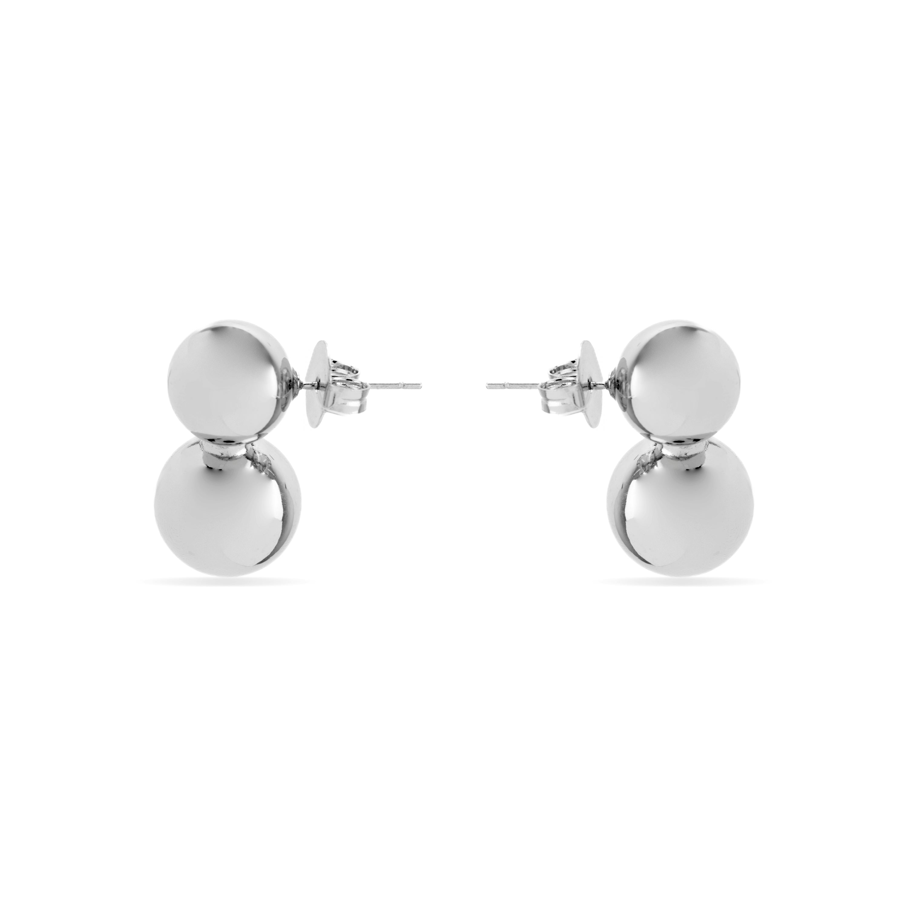 Earrings with - silver finish - Uphe