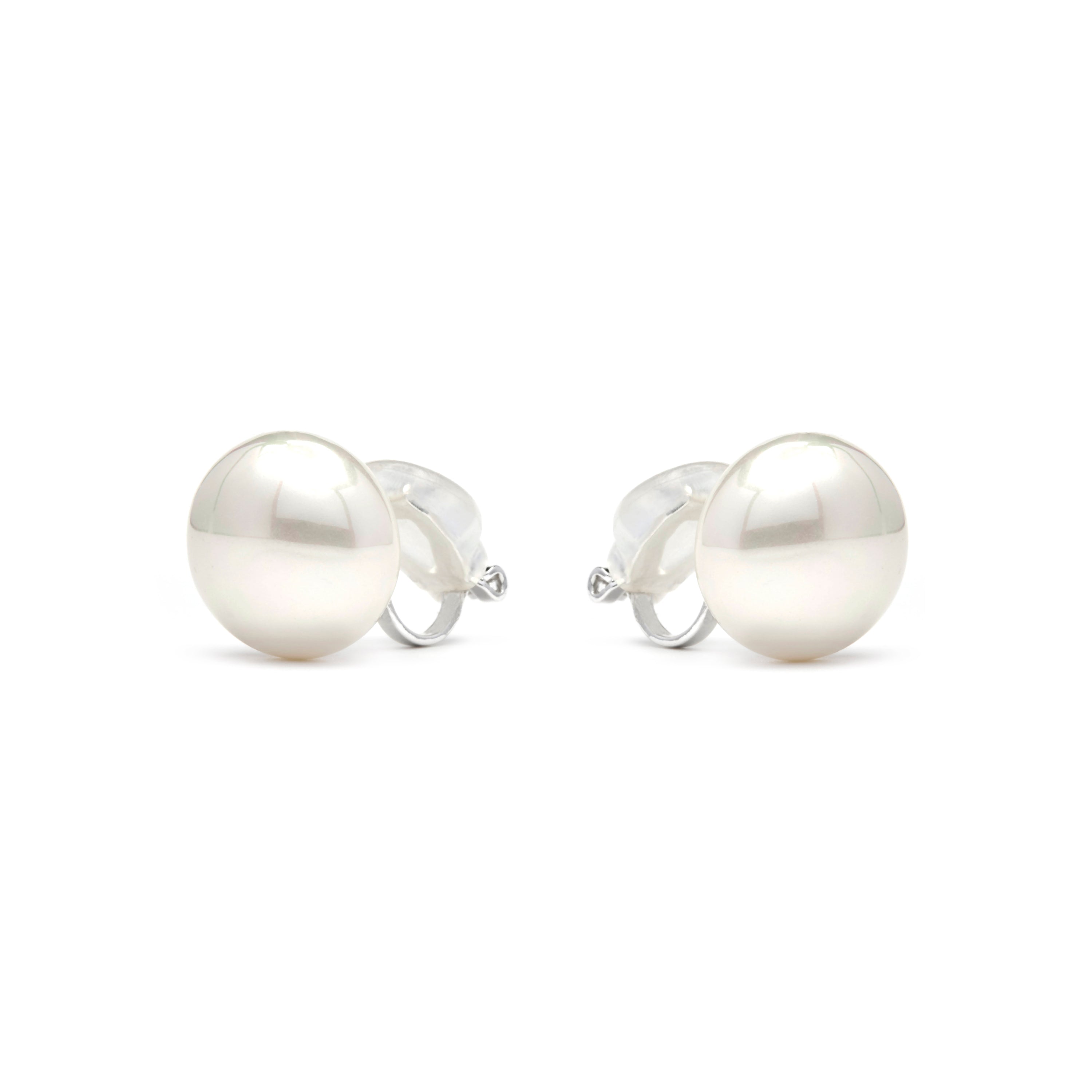 Pendientes acabado plata y Perla Blanca - Benet