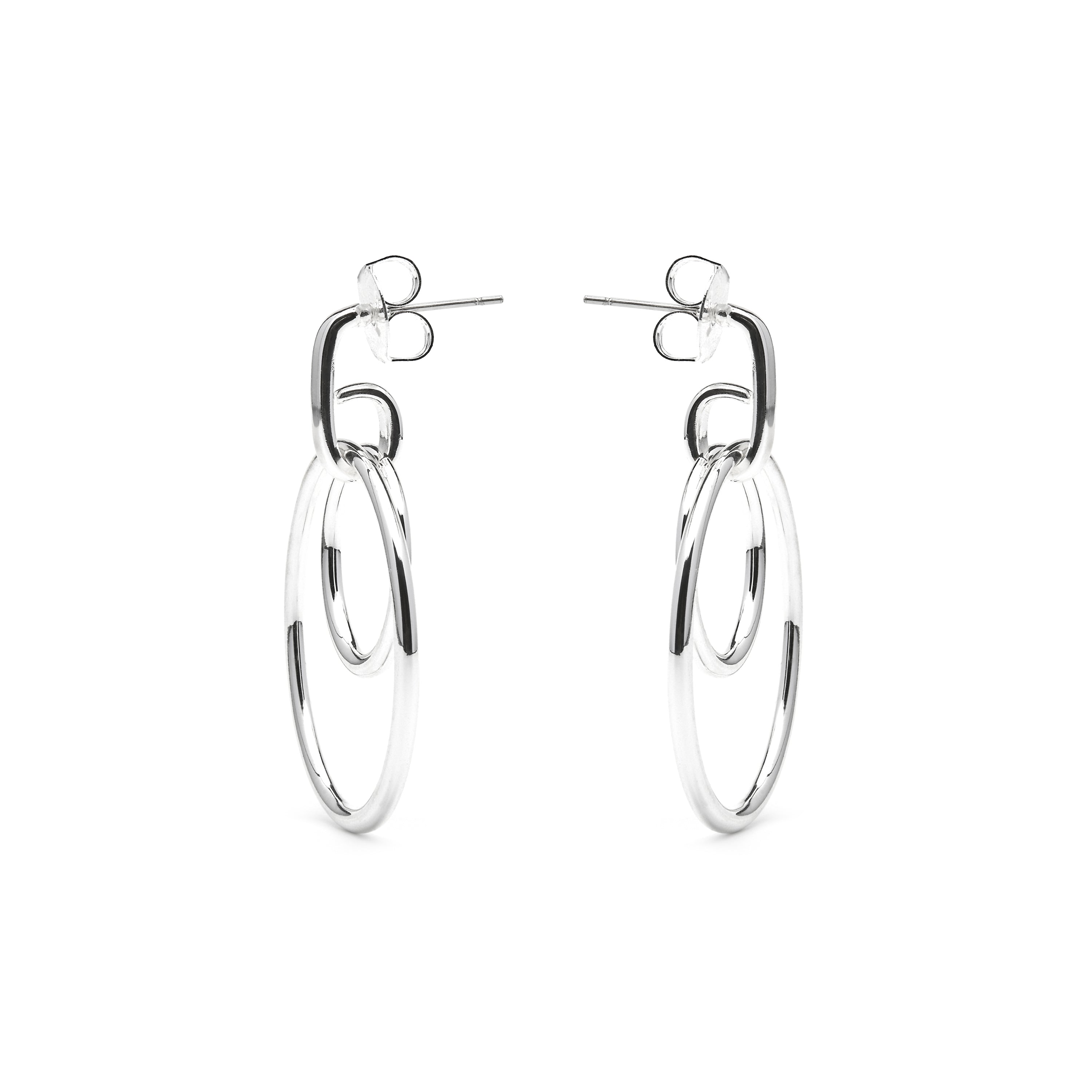 Boucles d'oreilles finition argent - Makir