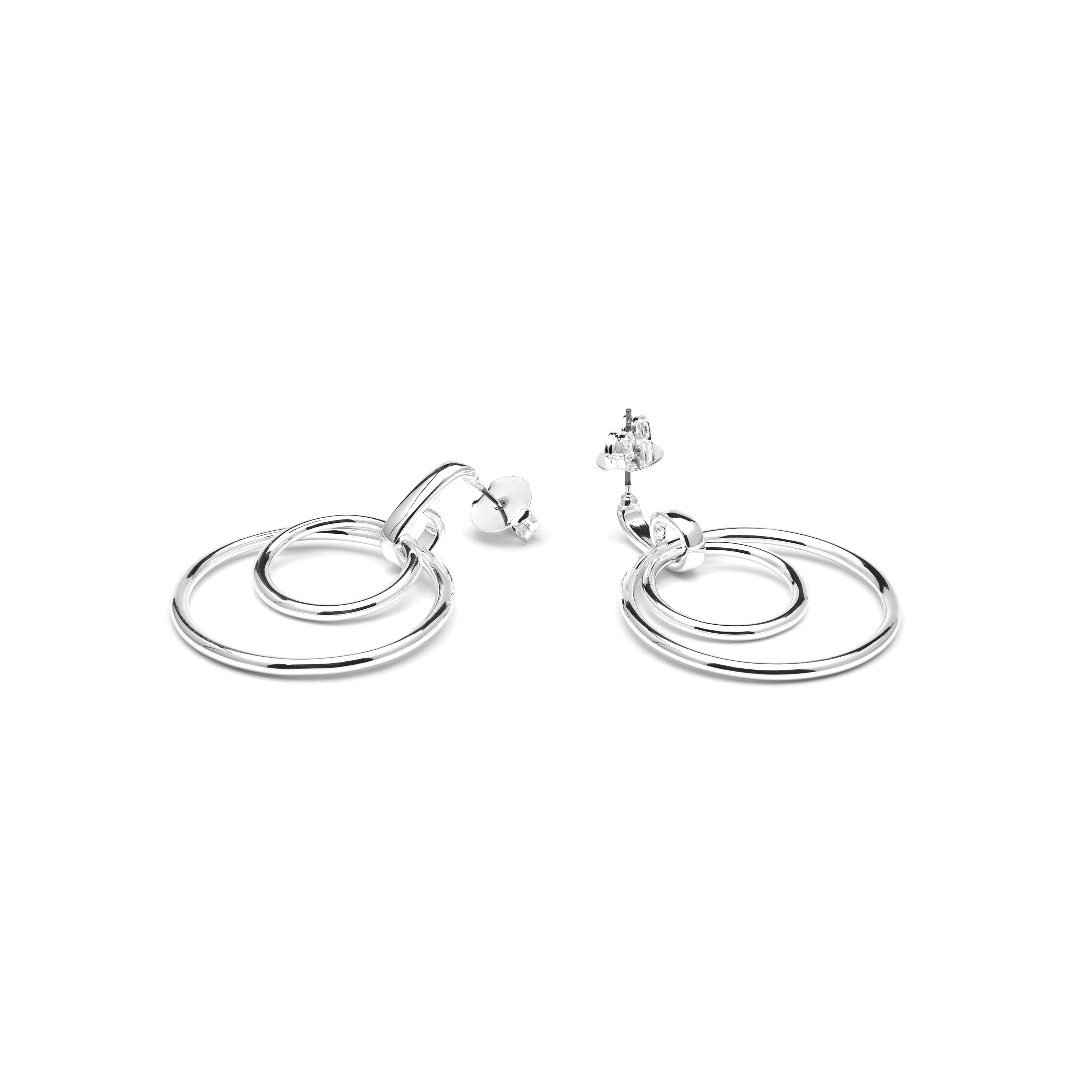 Boucles d'oreilles finition argent - Makir