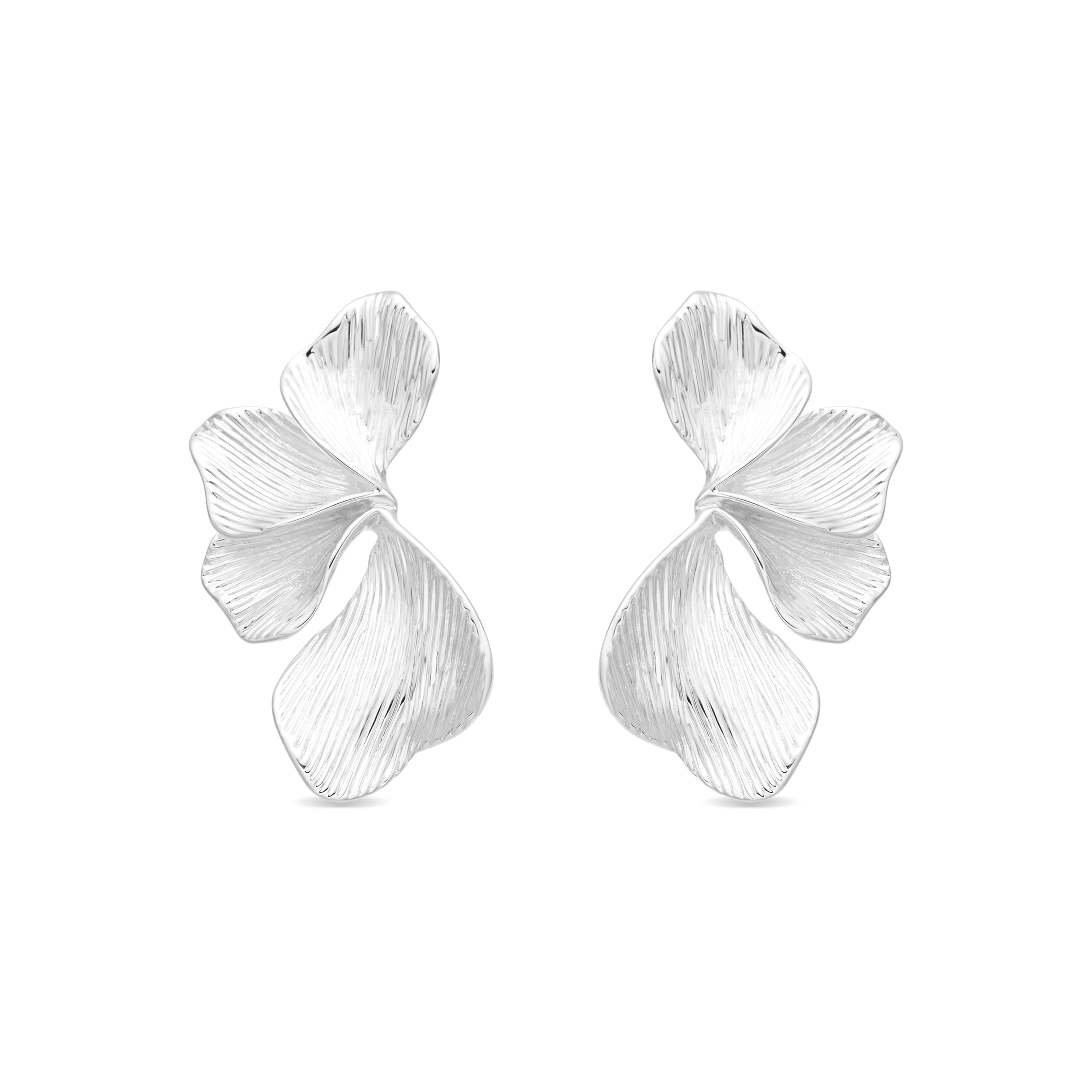 Silver Finish Earrings - Leyel