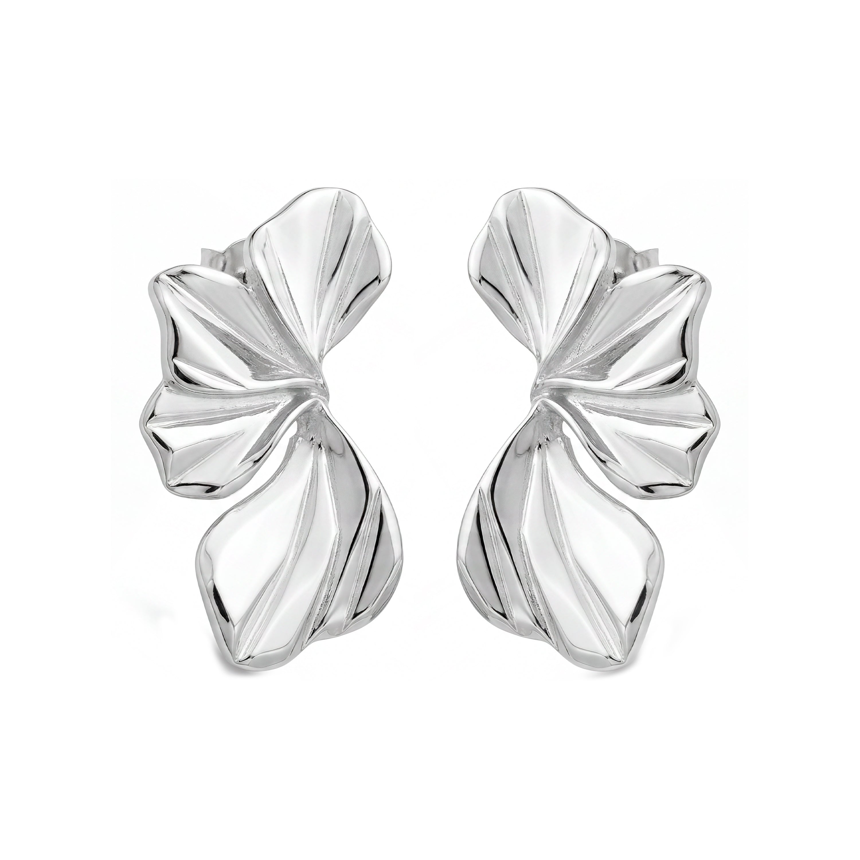 Silver Finish Earrings - Leyel