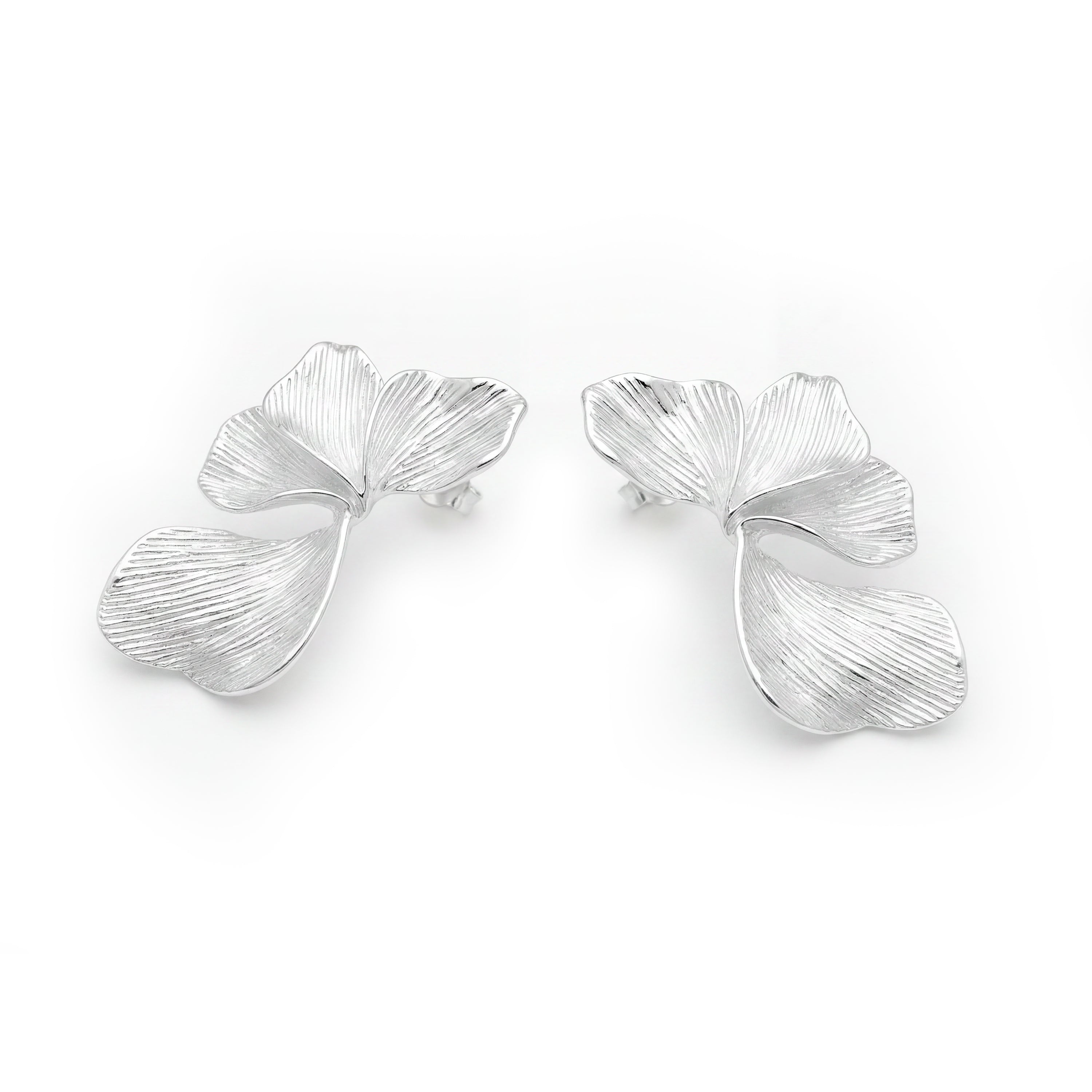 Silver Finish Earrings - Leyel