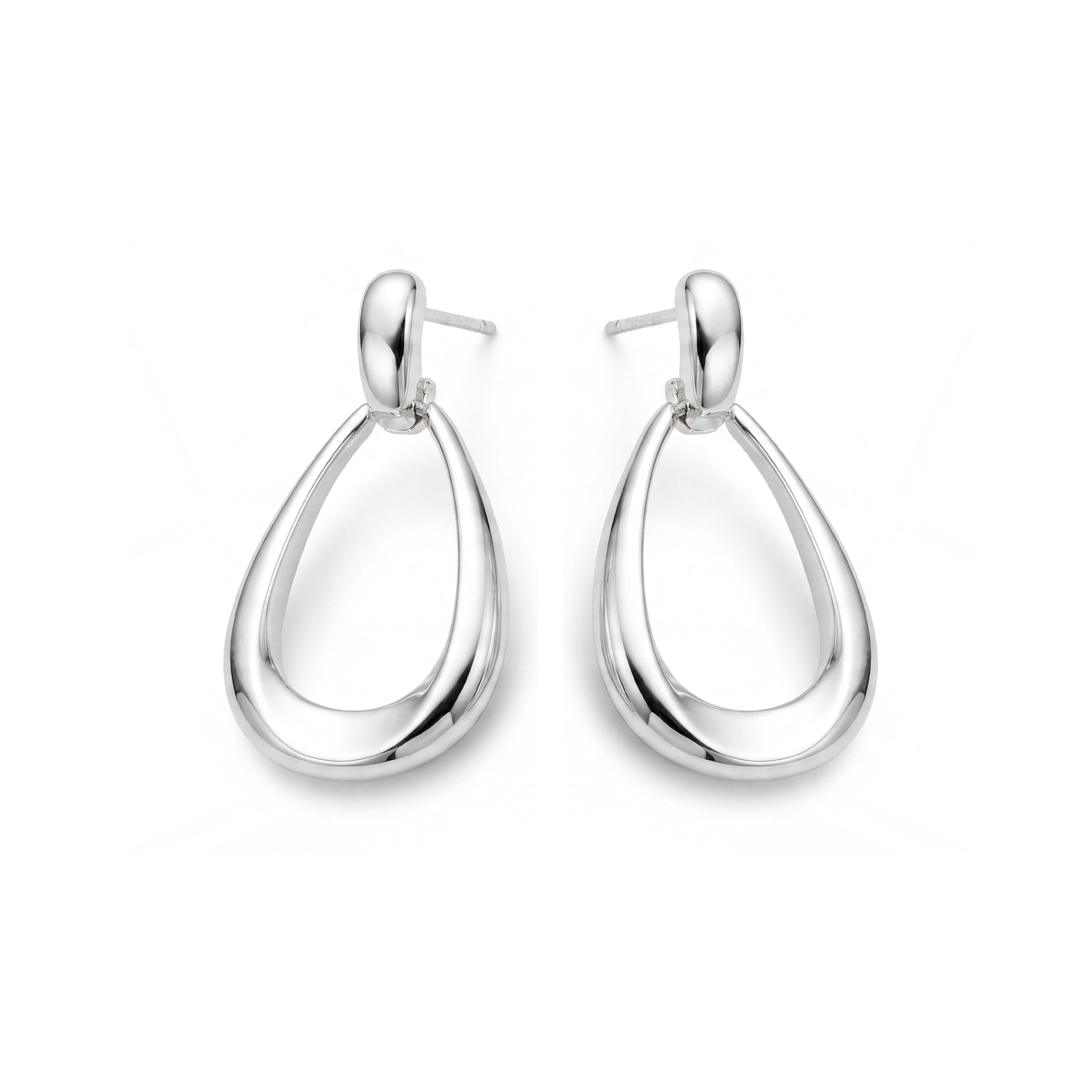 Boucles d'oreilles finition argent - Asreh