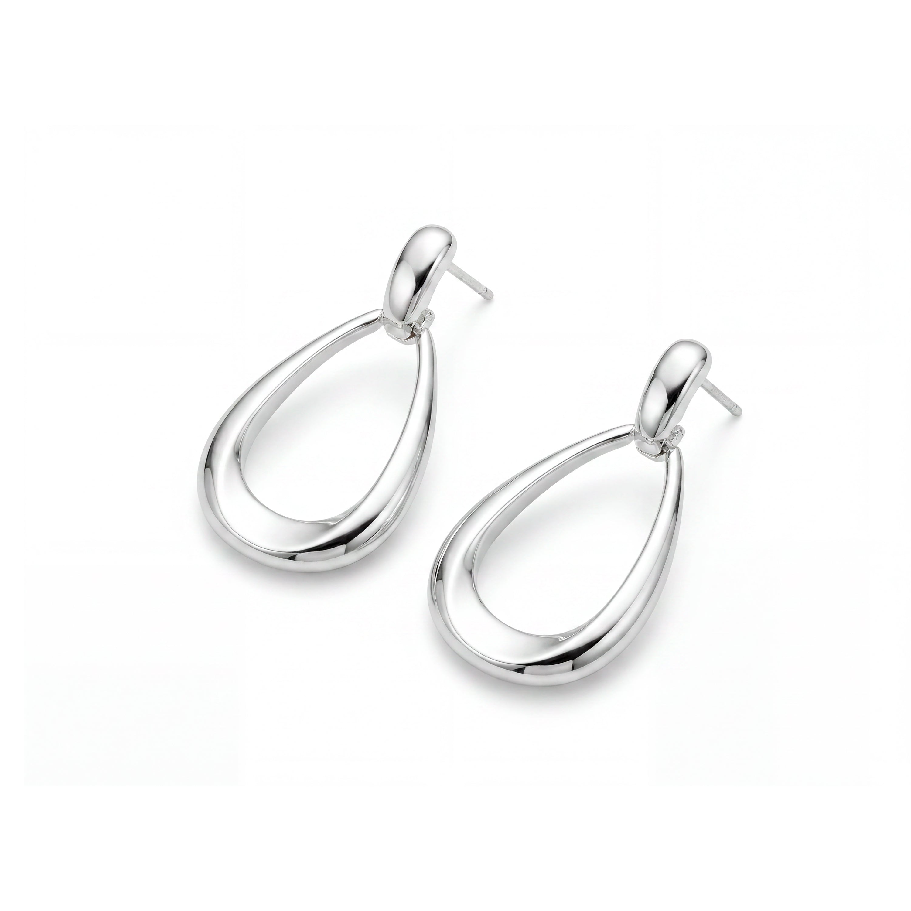 Boucles d'oreilles finition argent - Asreh