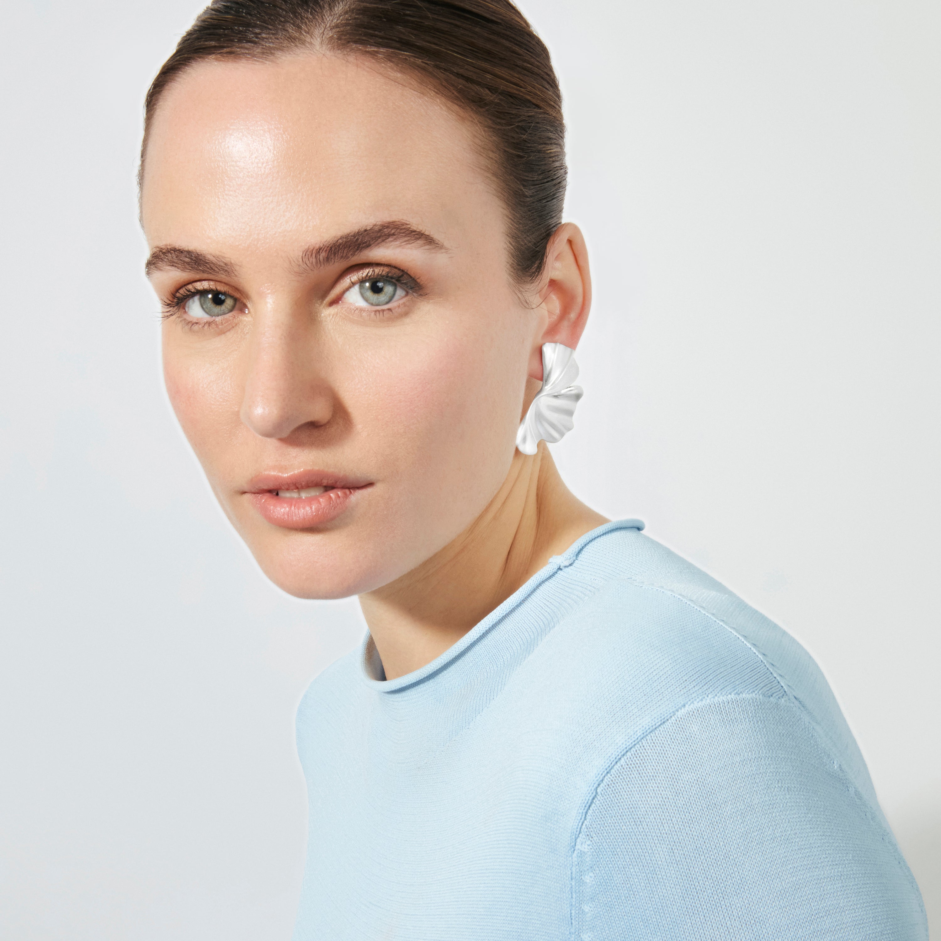 Silver Finish Earrings - Drakbi