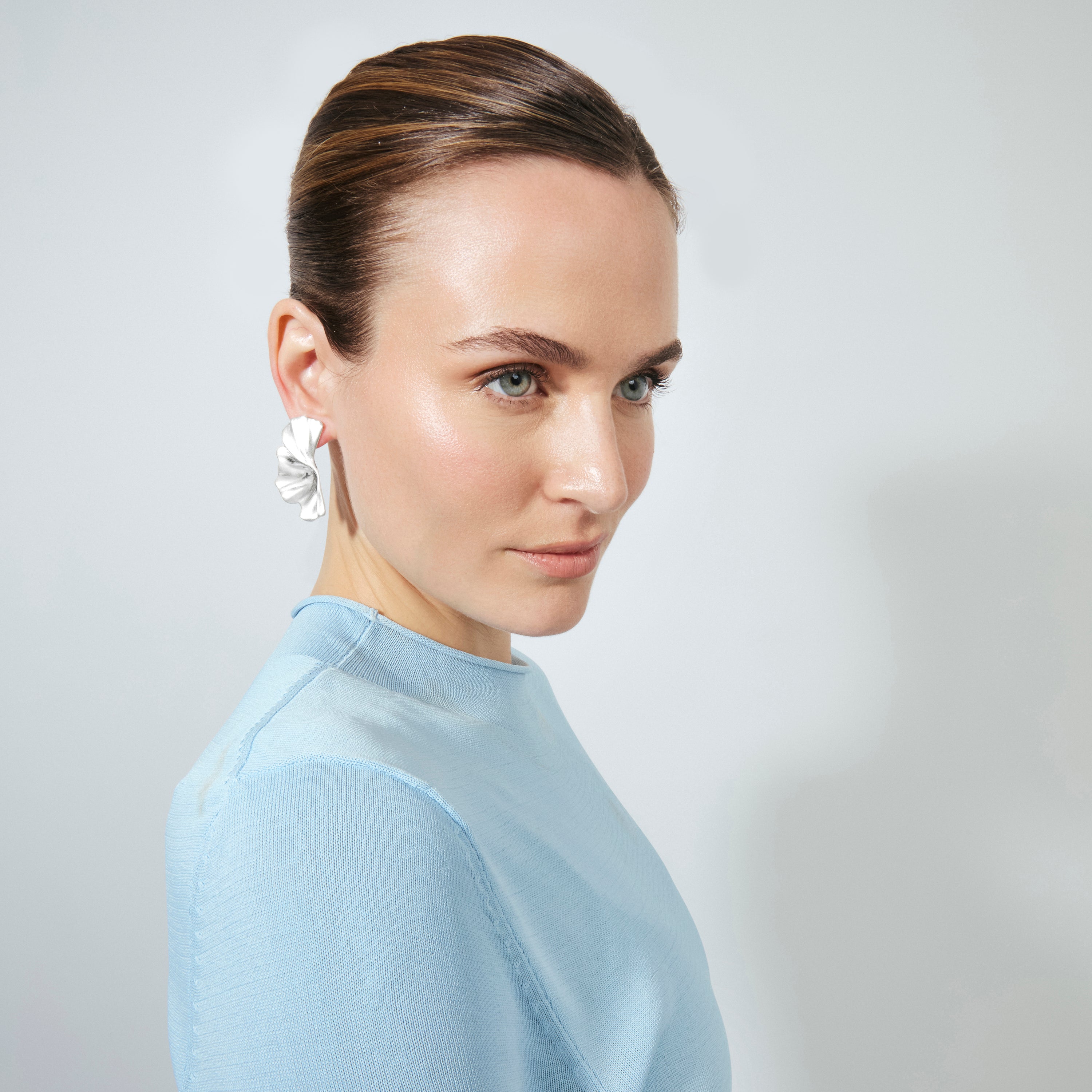 Silver Finish Earrings - Drakbi