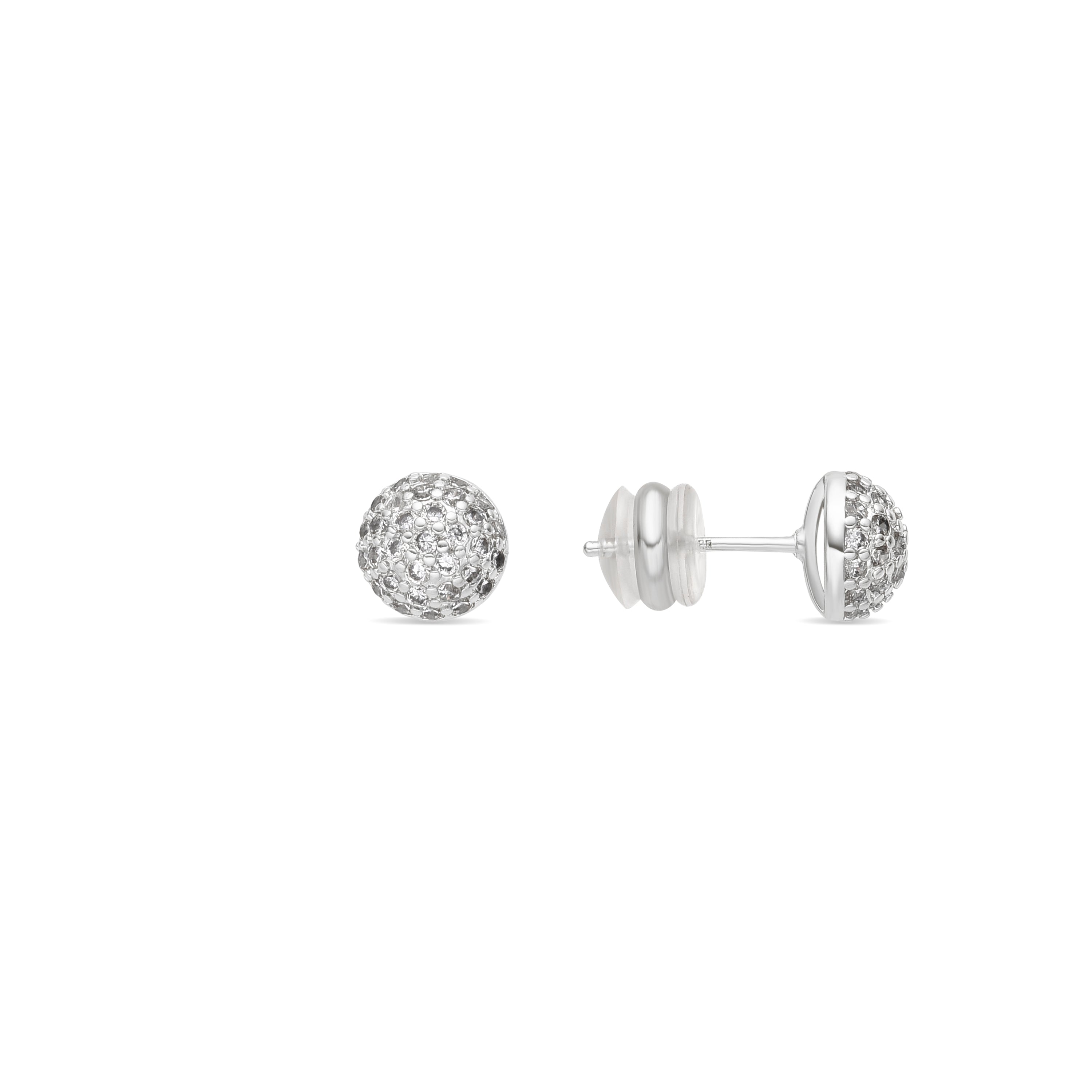 Orecchini finitura argento e Zirconia Brillante - Ramir