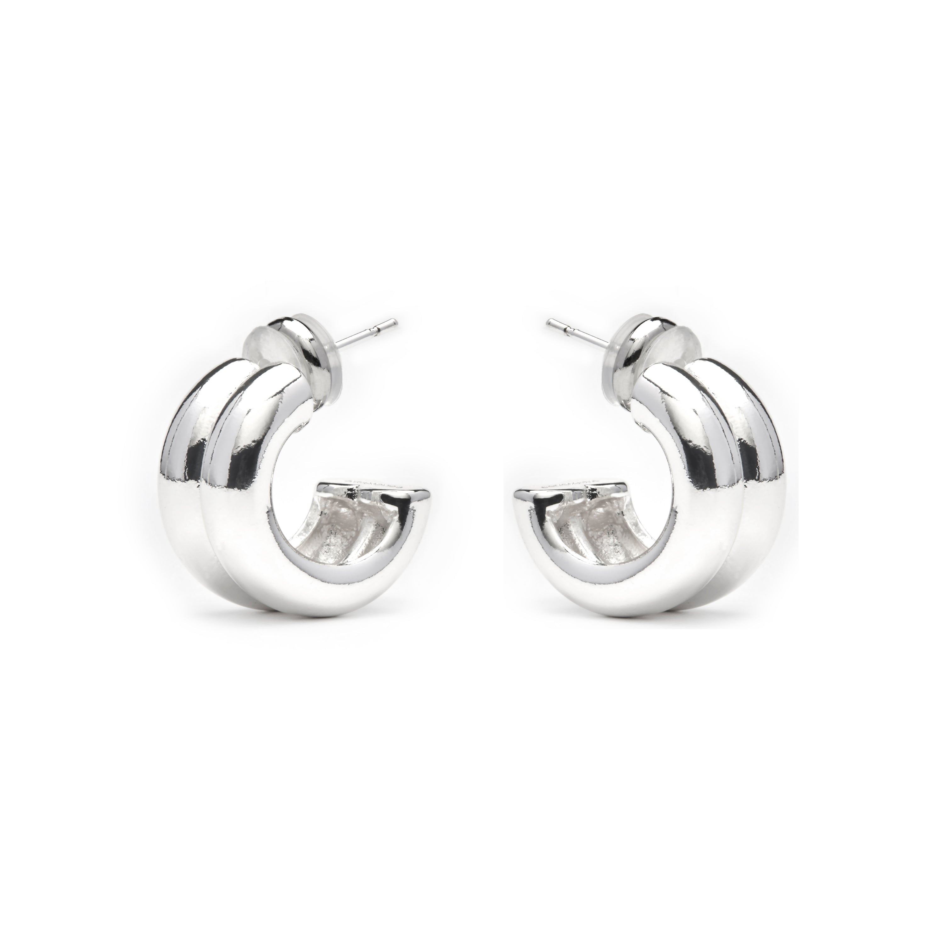 Silver finish earrings - Tudfu