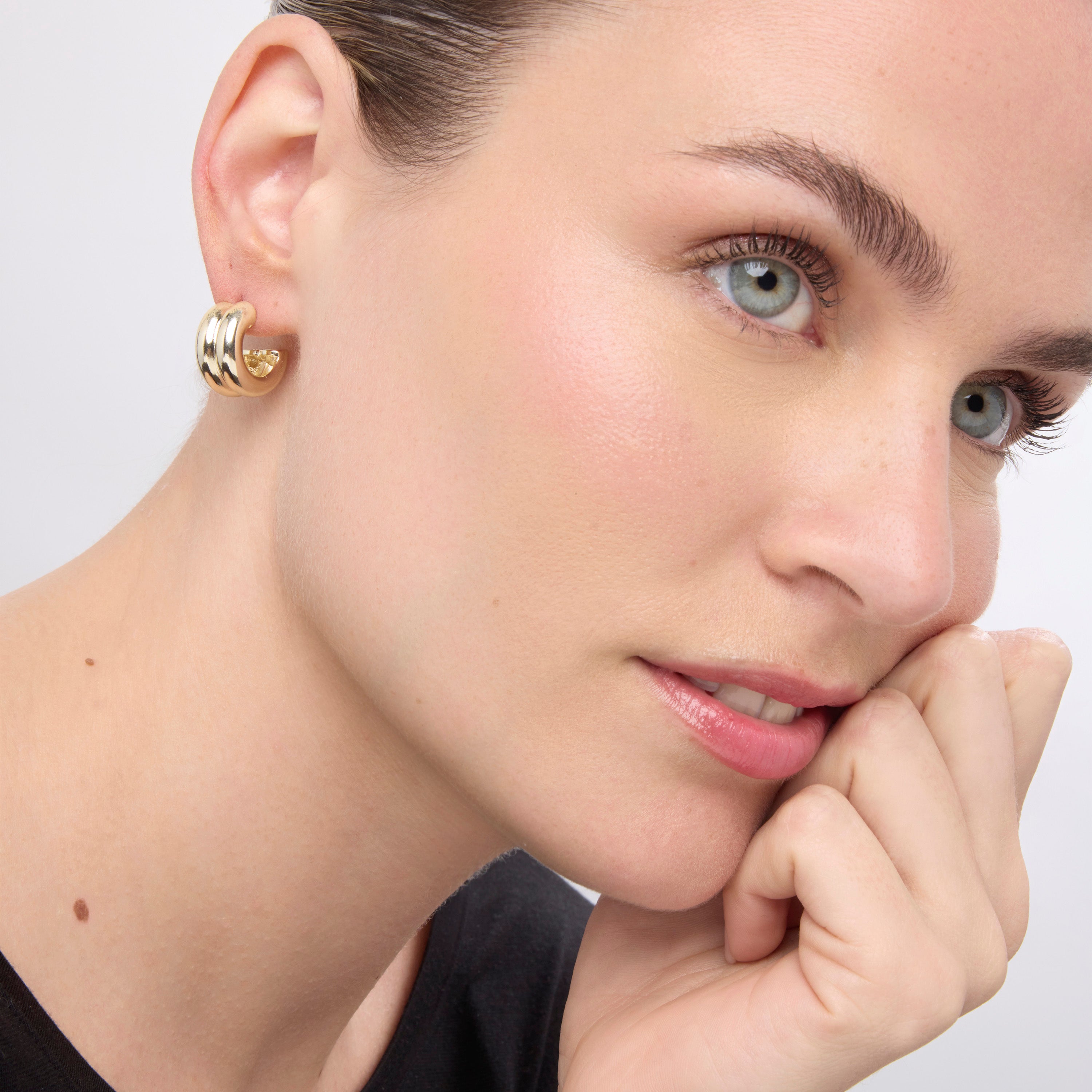 Silver finish earrings - Tudfu
