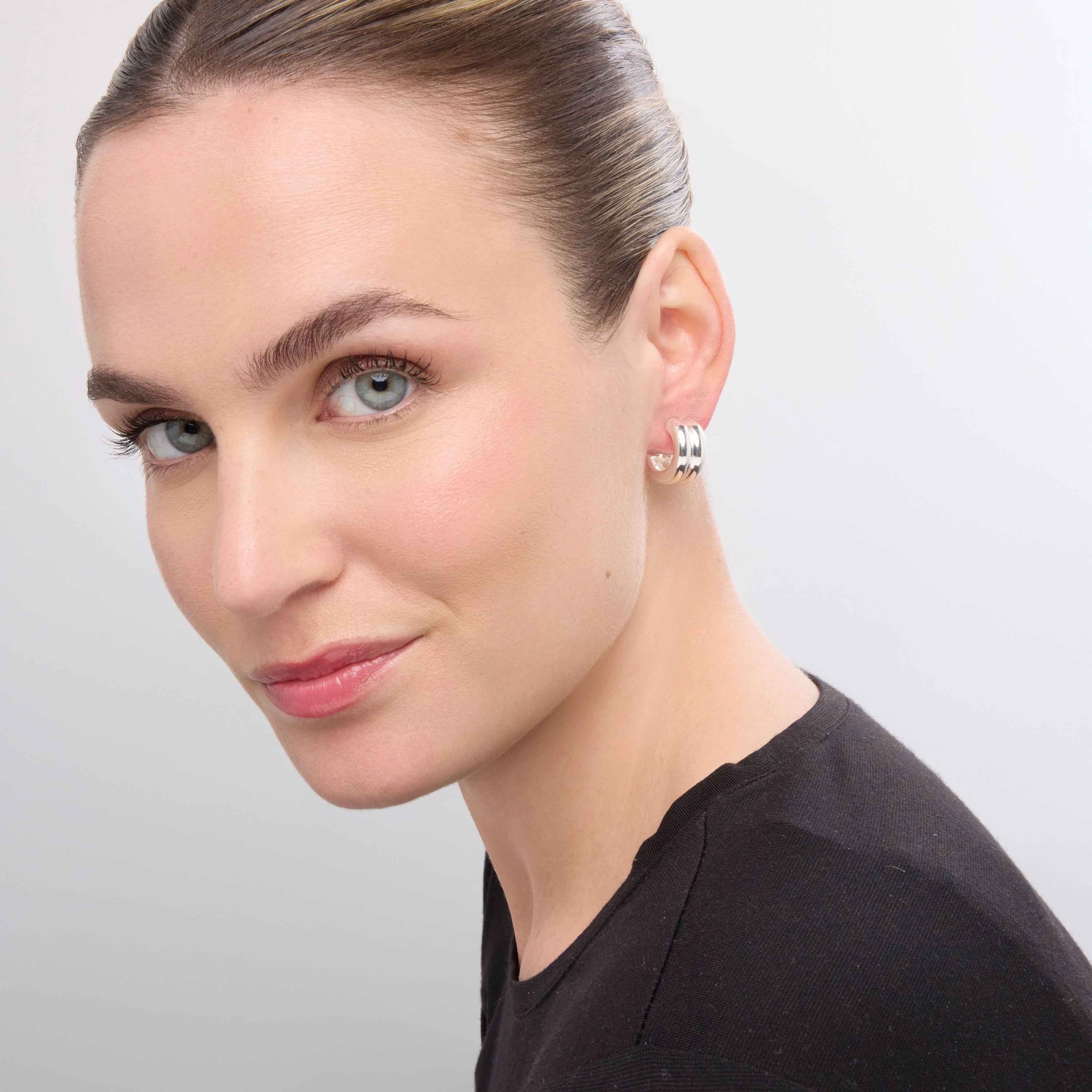 Silver finish earrings - Tudfu