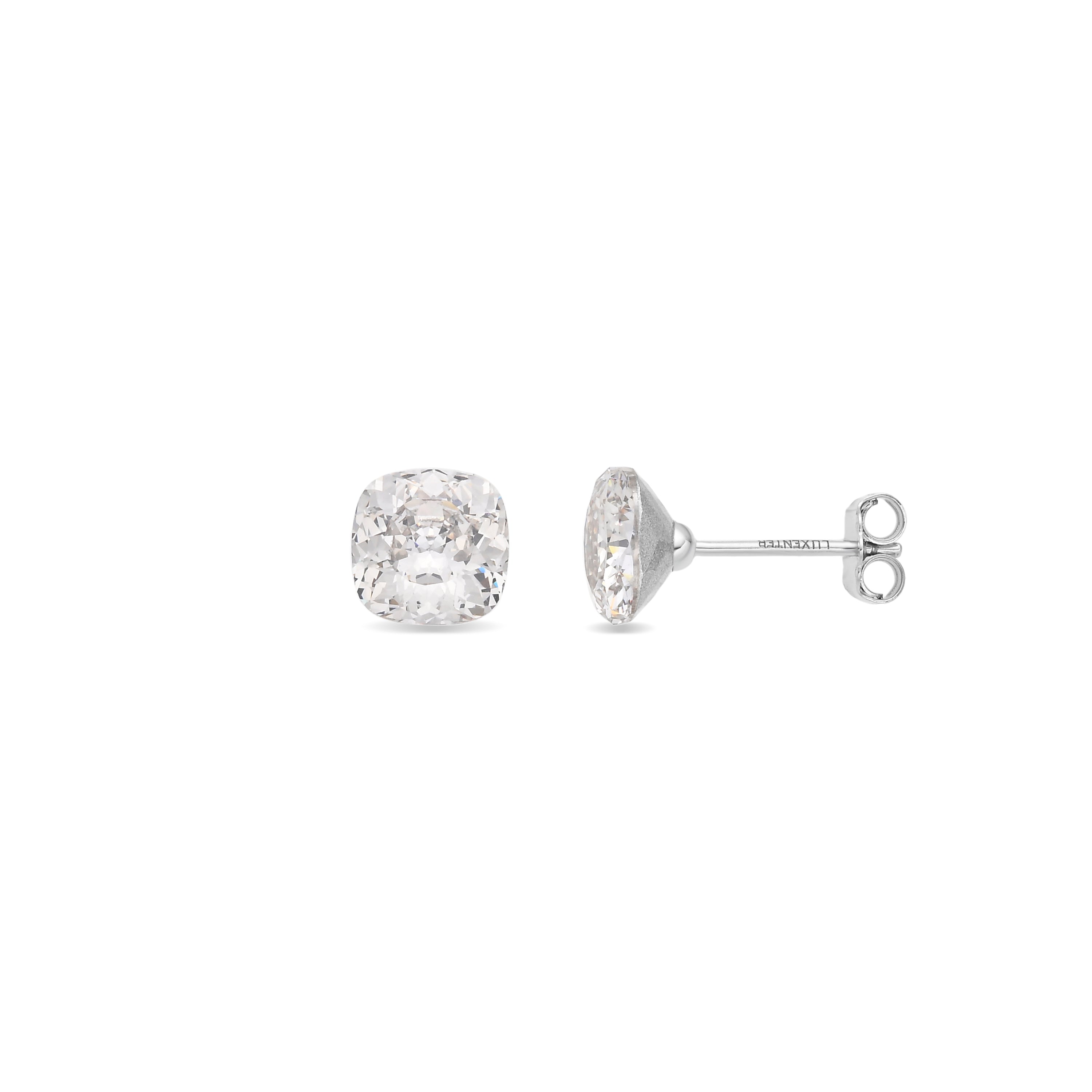 Pendientes de Circonita Brillante acabado en rodio - Yasis