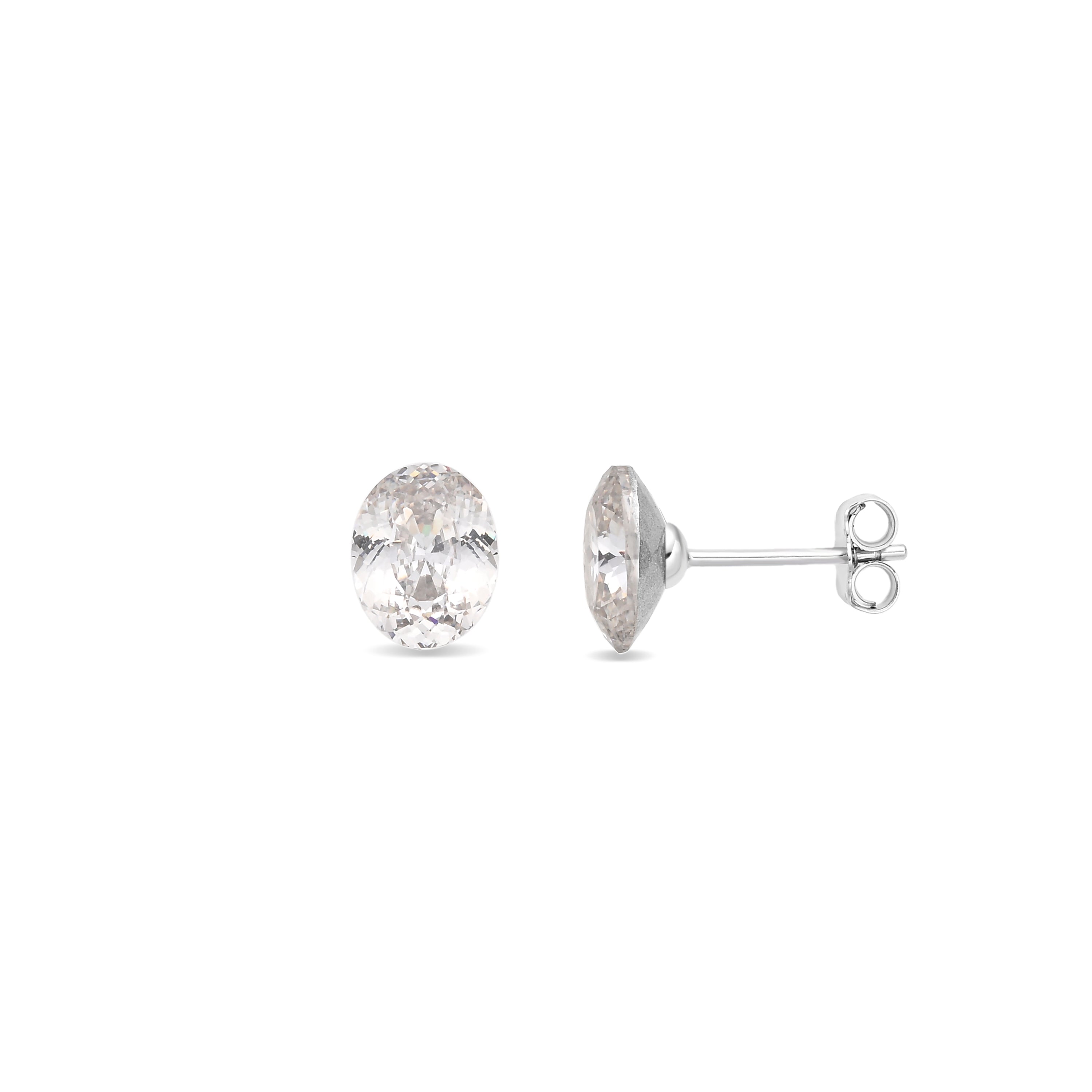 Pendientes de Circonita Brillante acabado en rodio - Lahmi