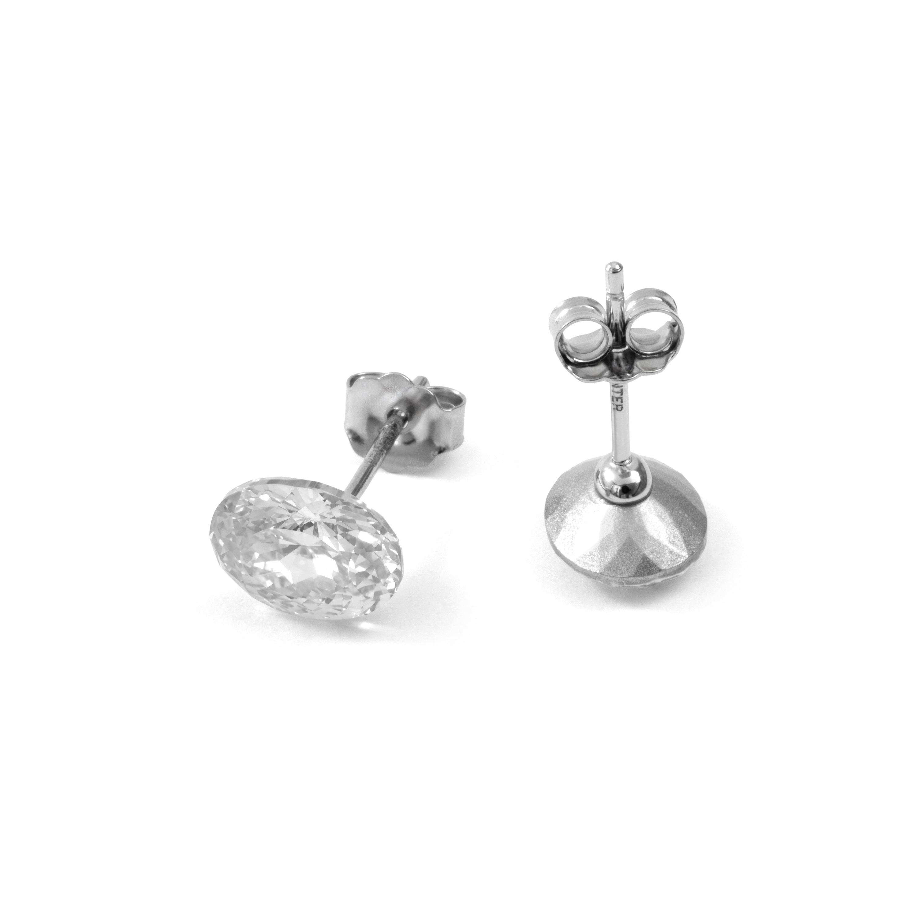 Pendientes de Circonita Brillante acabado en rodio - Lahmi