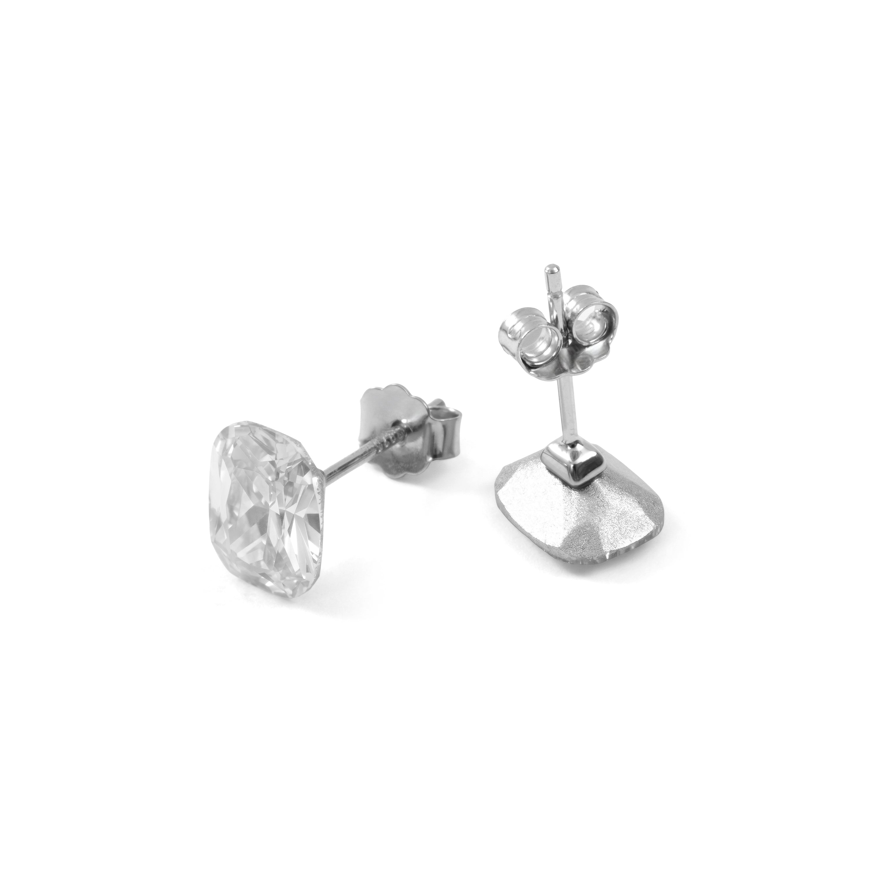 Pendientes de Circonita Brillante acabado en rodio - Buide