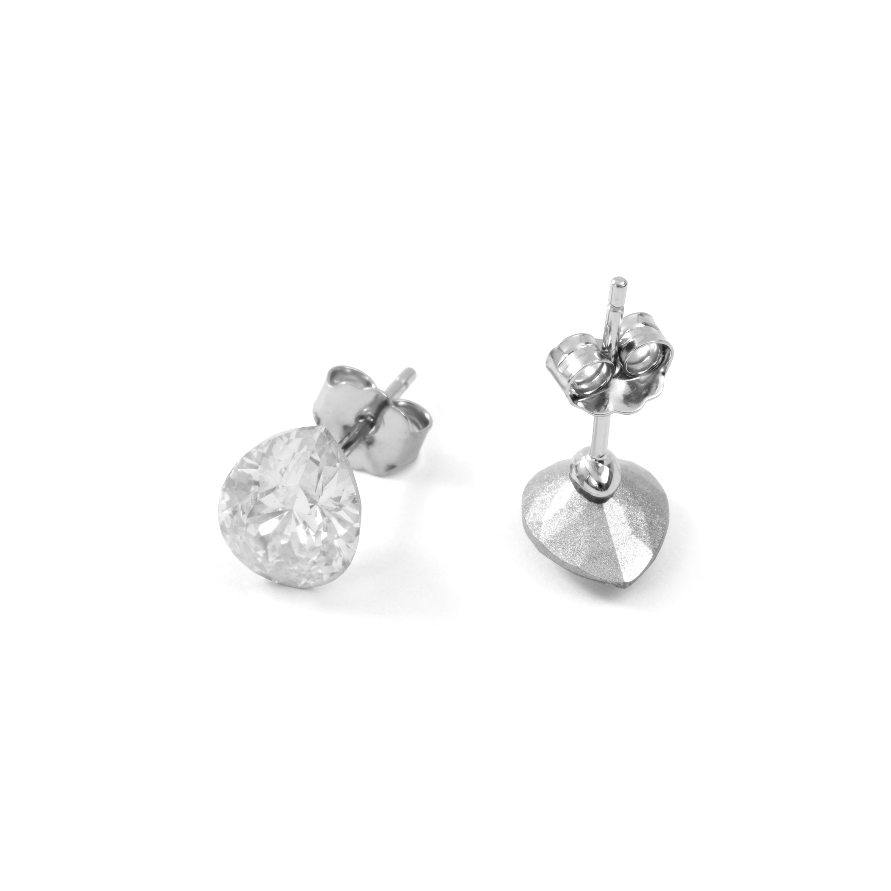 Pendientes de Circonita Brillante acabado en rodio - Tianly