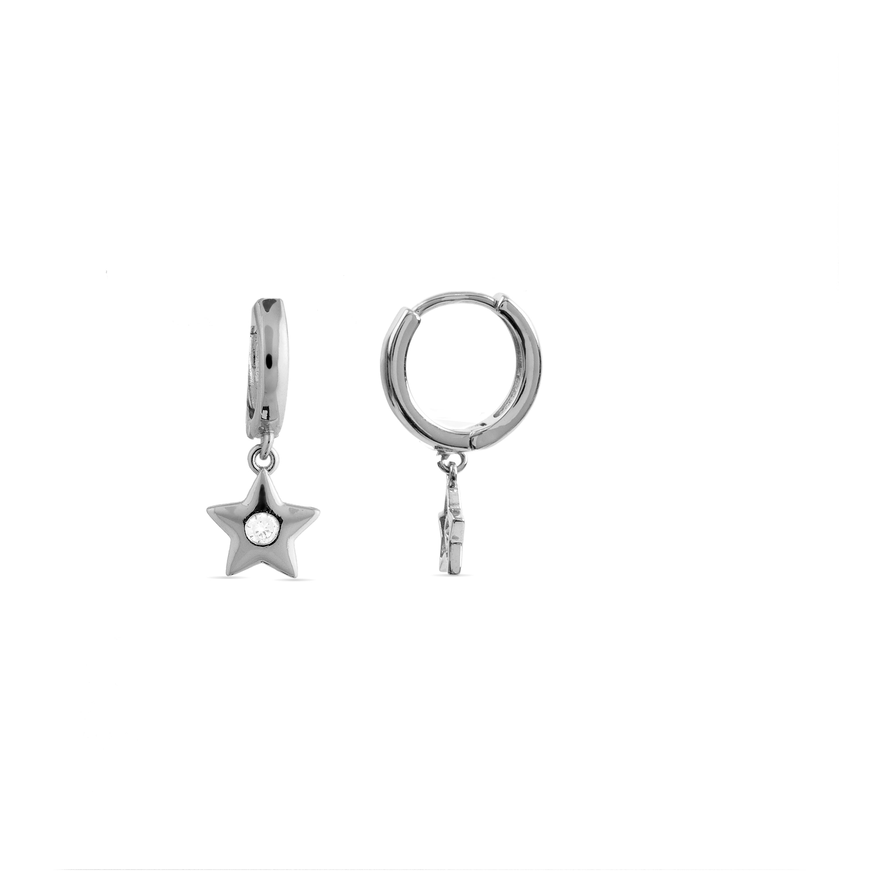 Orecchini in Zirconia Brillante finiti in rodio - Lihus