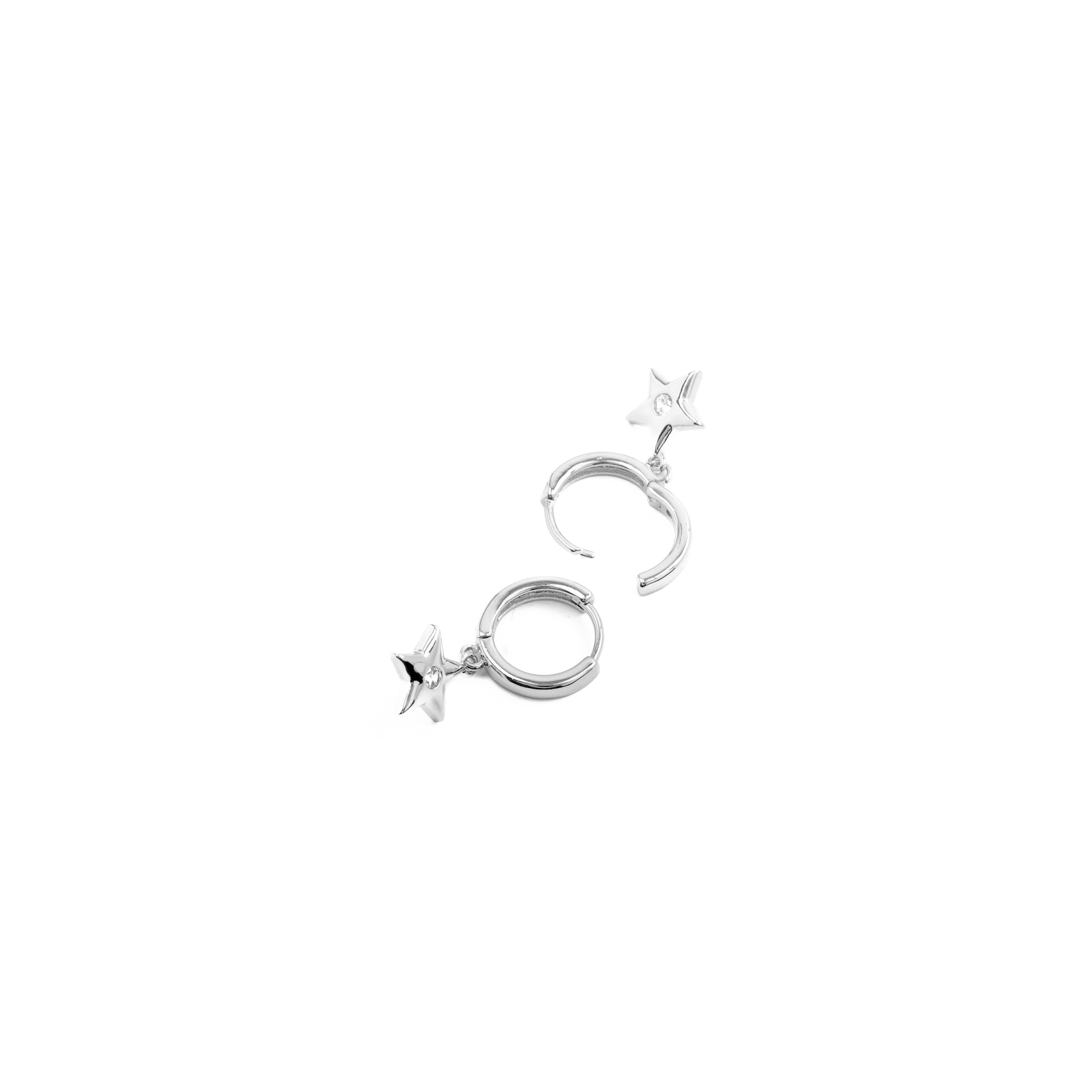 Orecchini in Zirconia Brillante finiti in rodio - Lihus