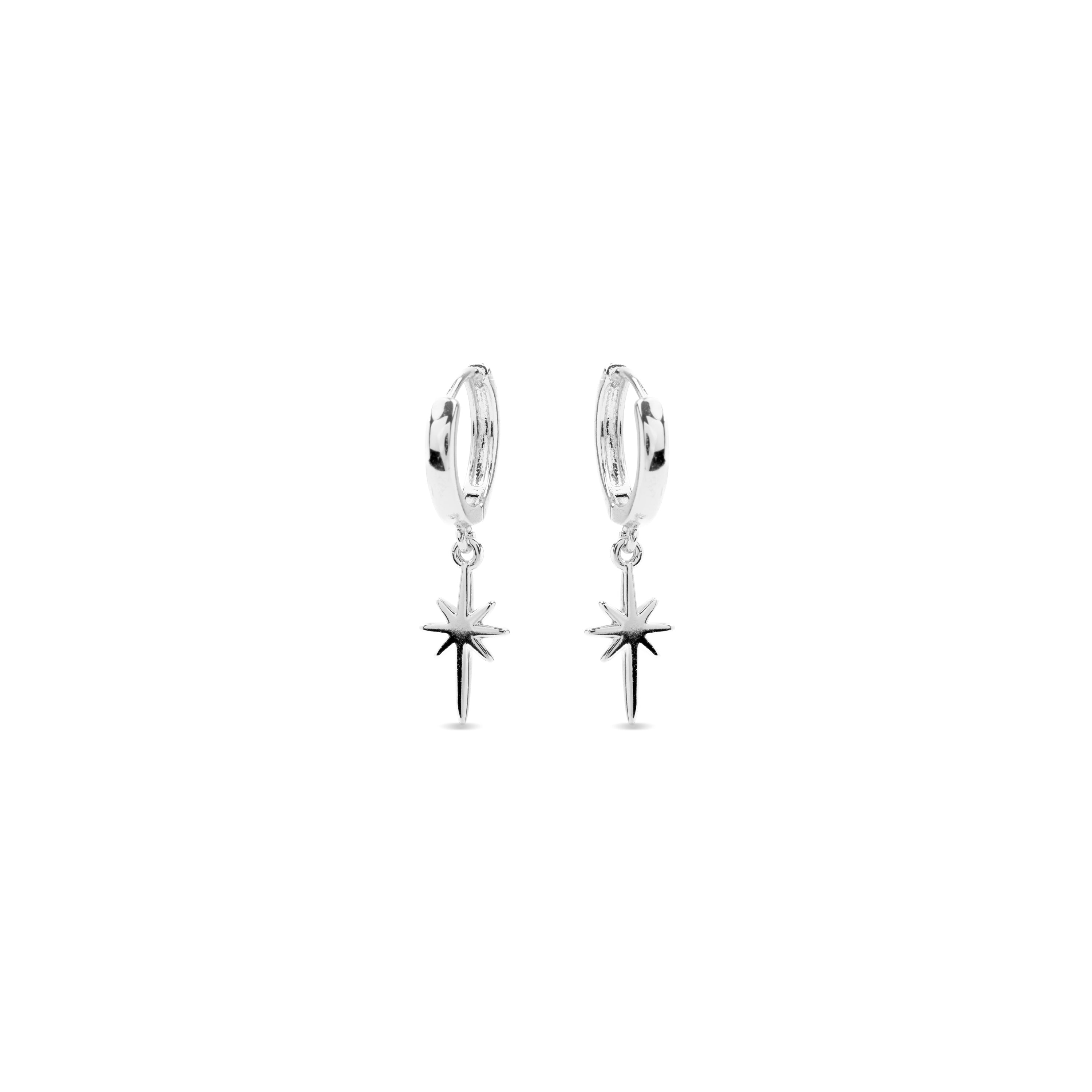 Pendientes de Circonita Brillante acabados en rodio - Mandra