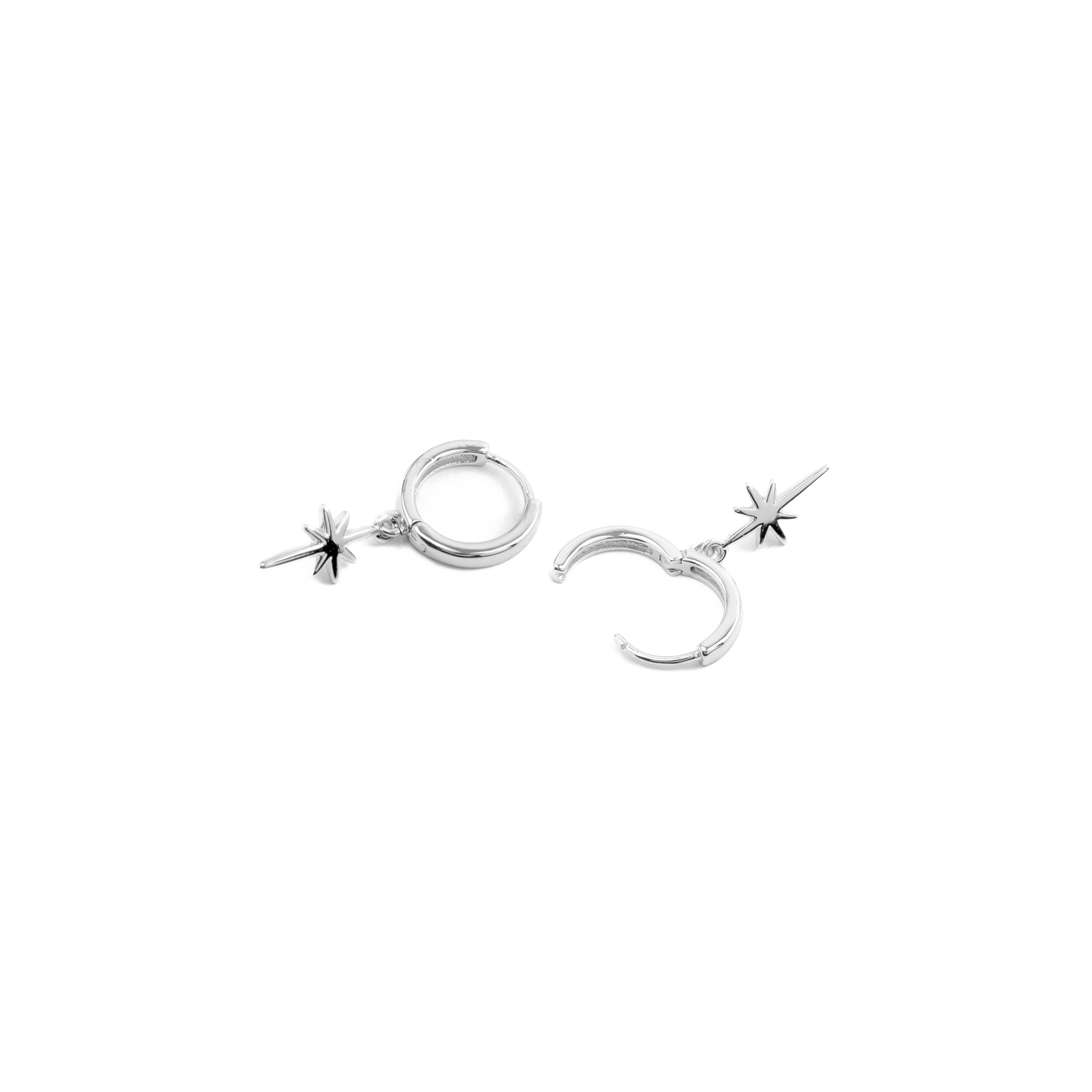 Pendientes de Circonita Brillante acabados en rodio - Mandra