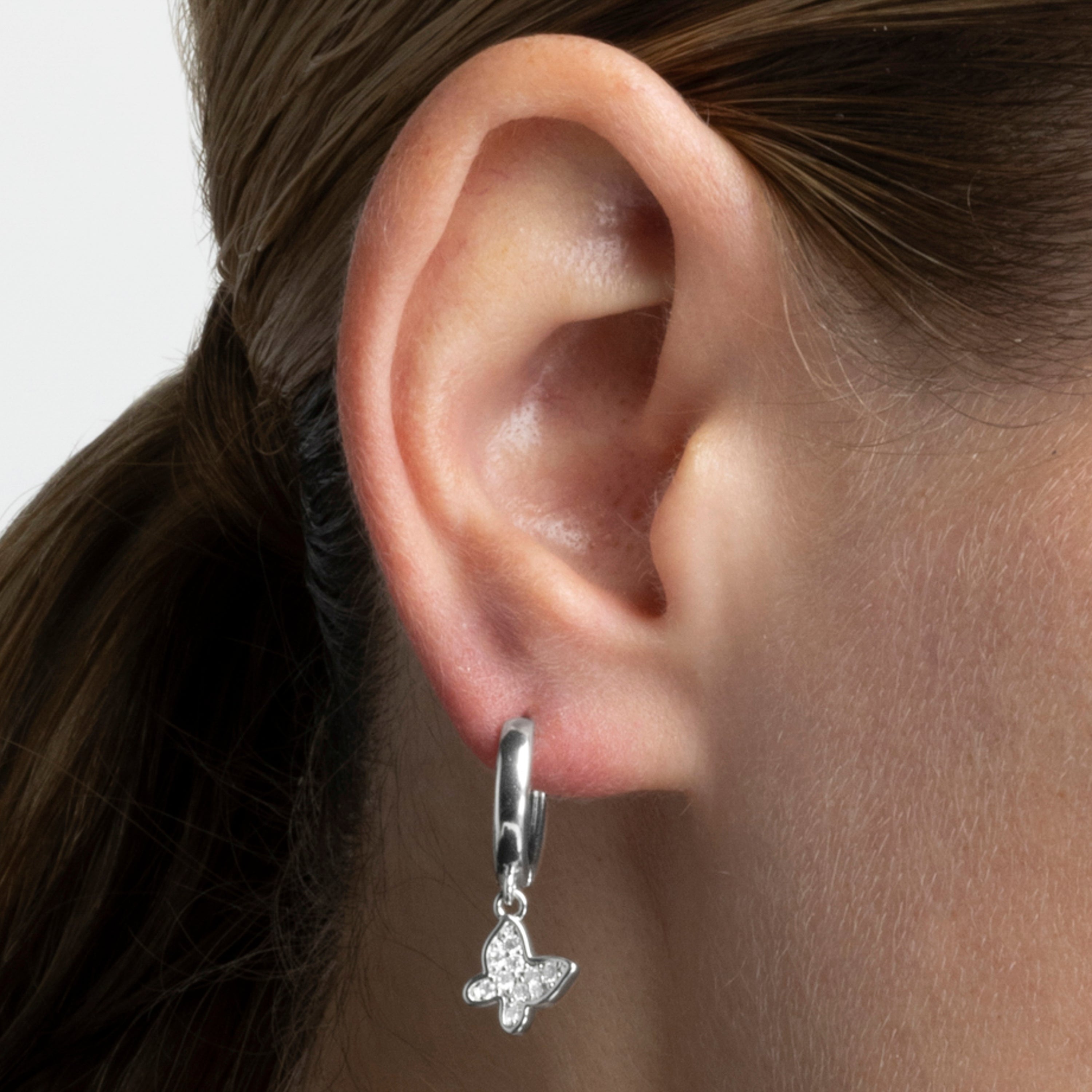 Brilliant Zirconia Earrings finished in rhodium - Kaduro