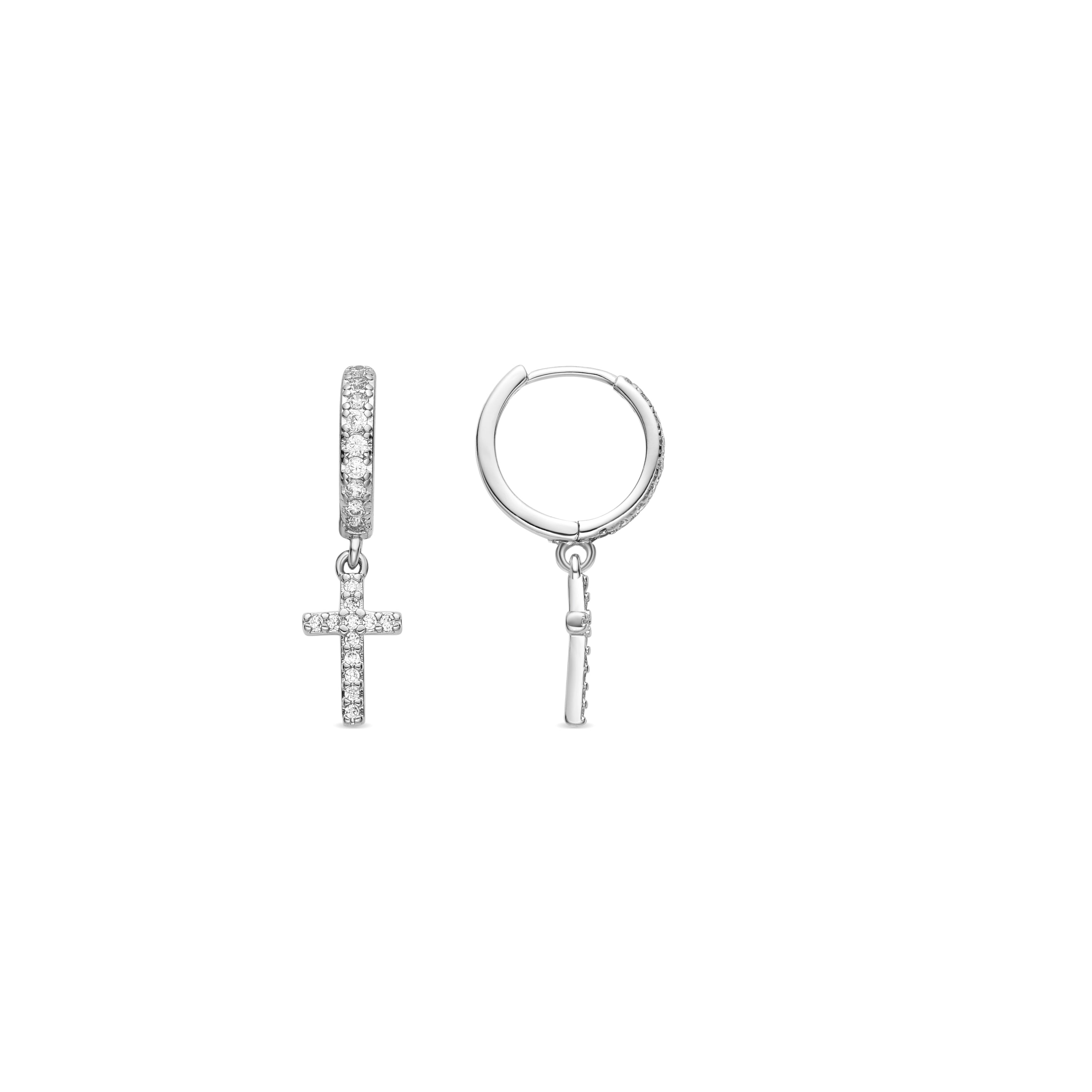 Boucles d'oreilles Zemu finition argent