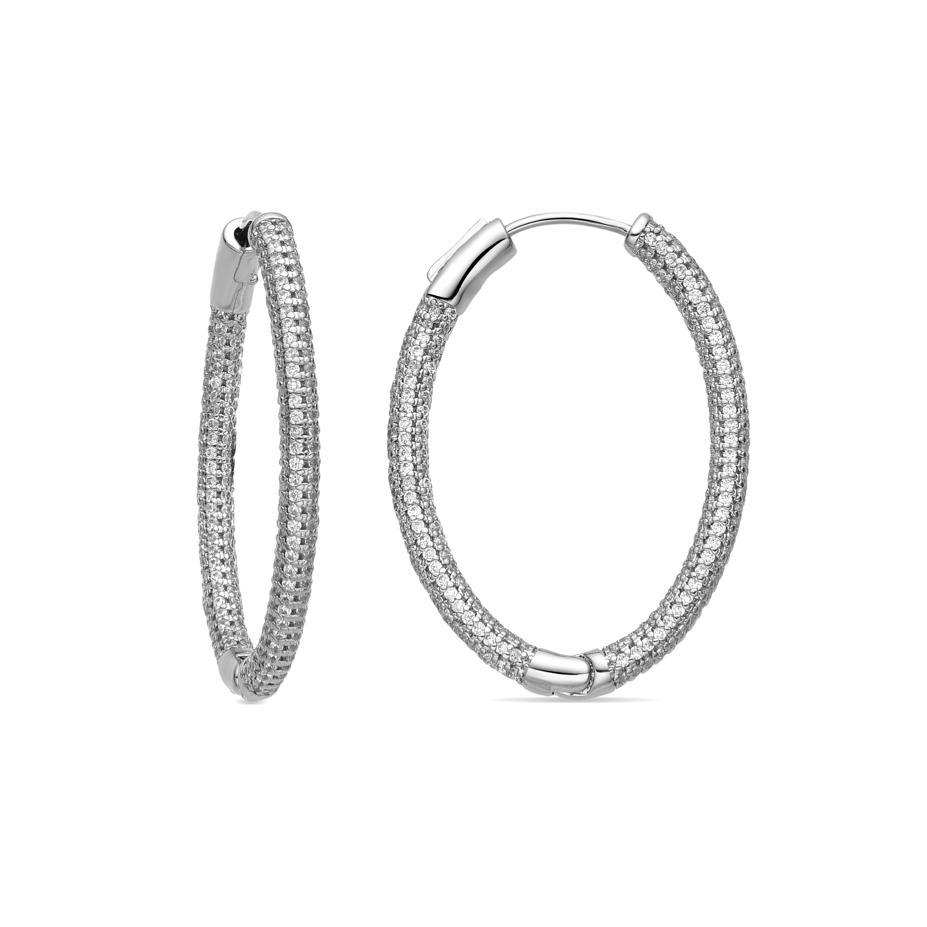 Boucles d'oreilles avec - finition argent - Libub