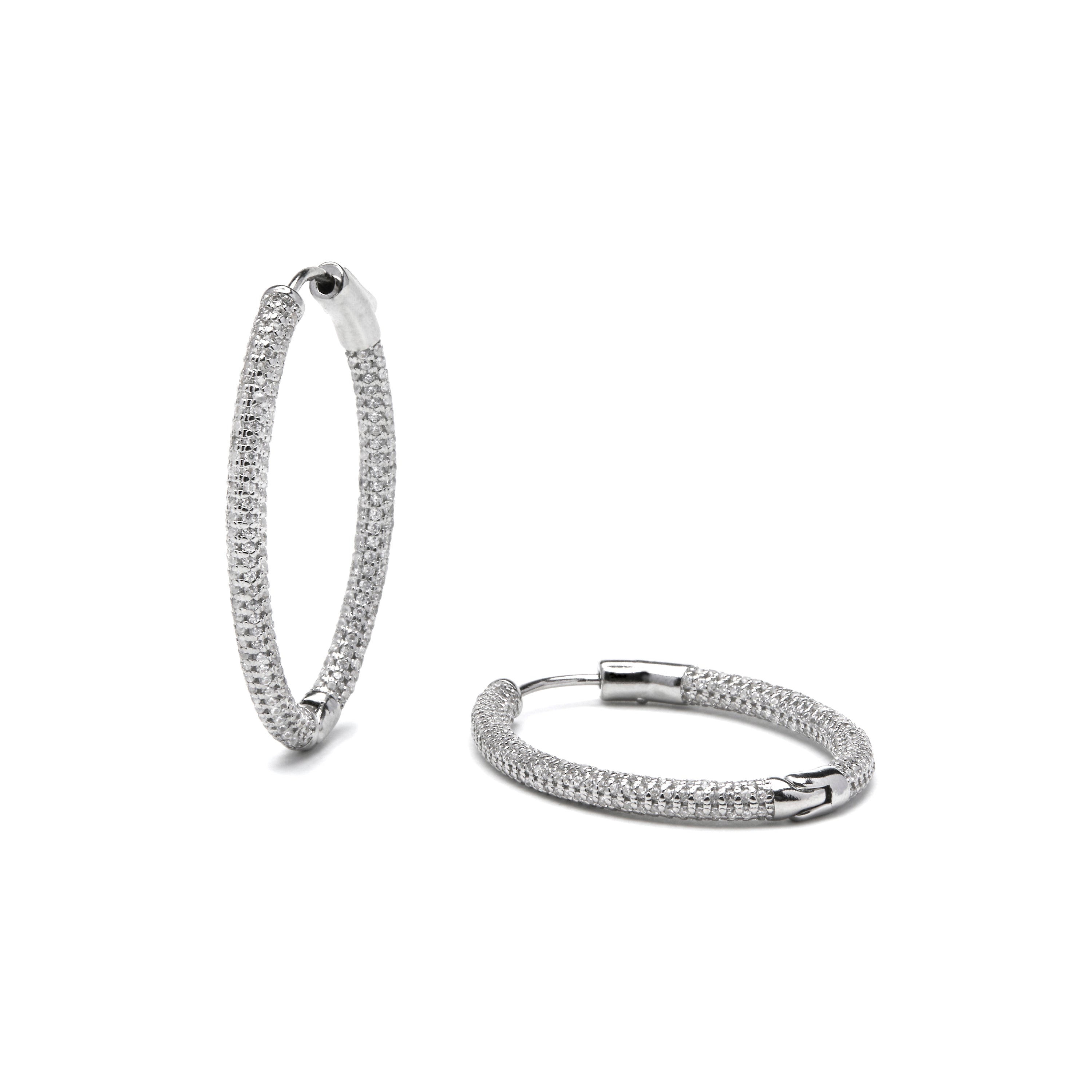 Boucles d'oreilles avec - finition argent - Libub