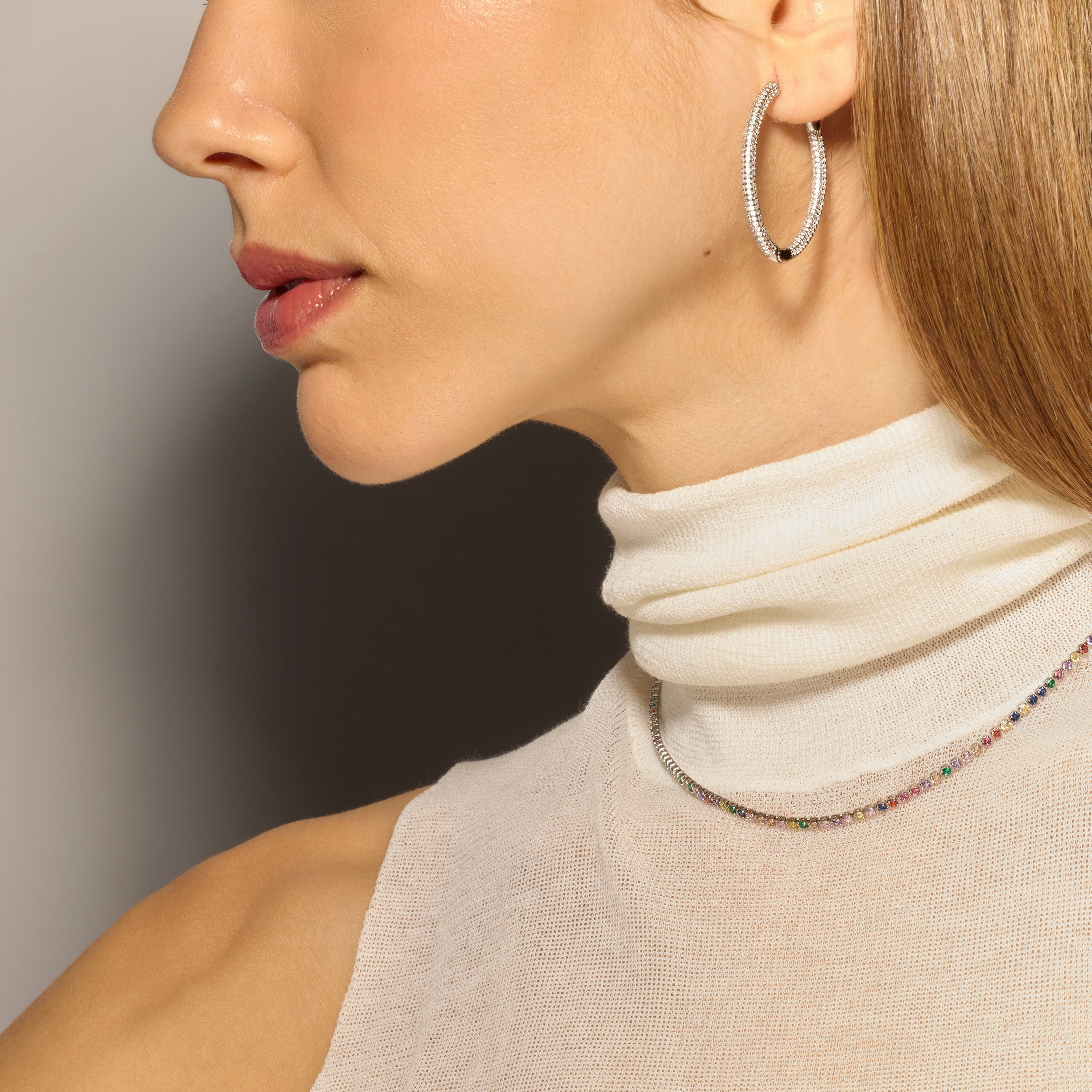 Boucles d'oreilles avec - finition argent - Libub