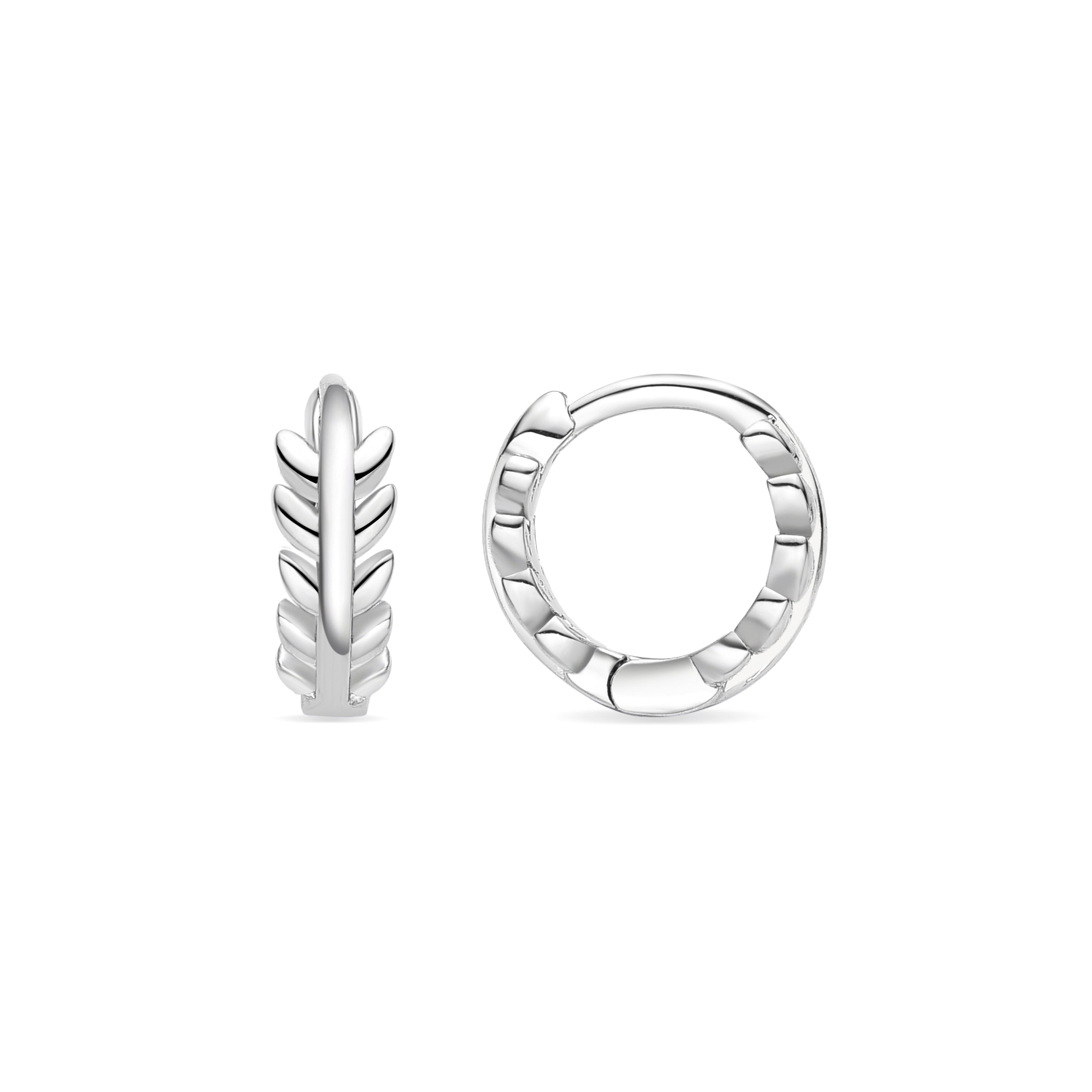 Rhodium Finished Earrings - Isbak