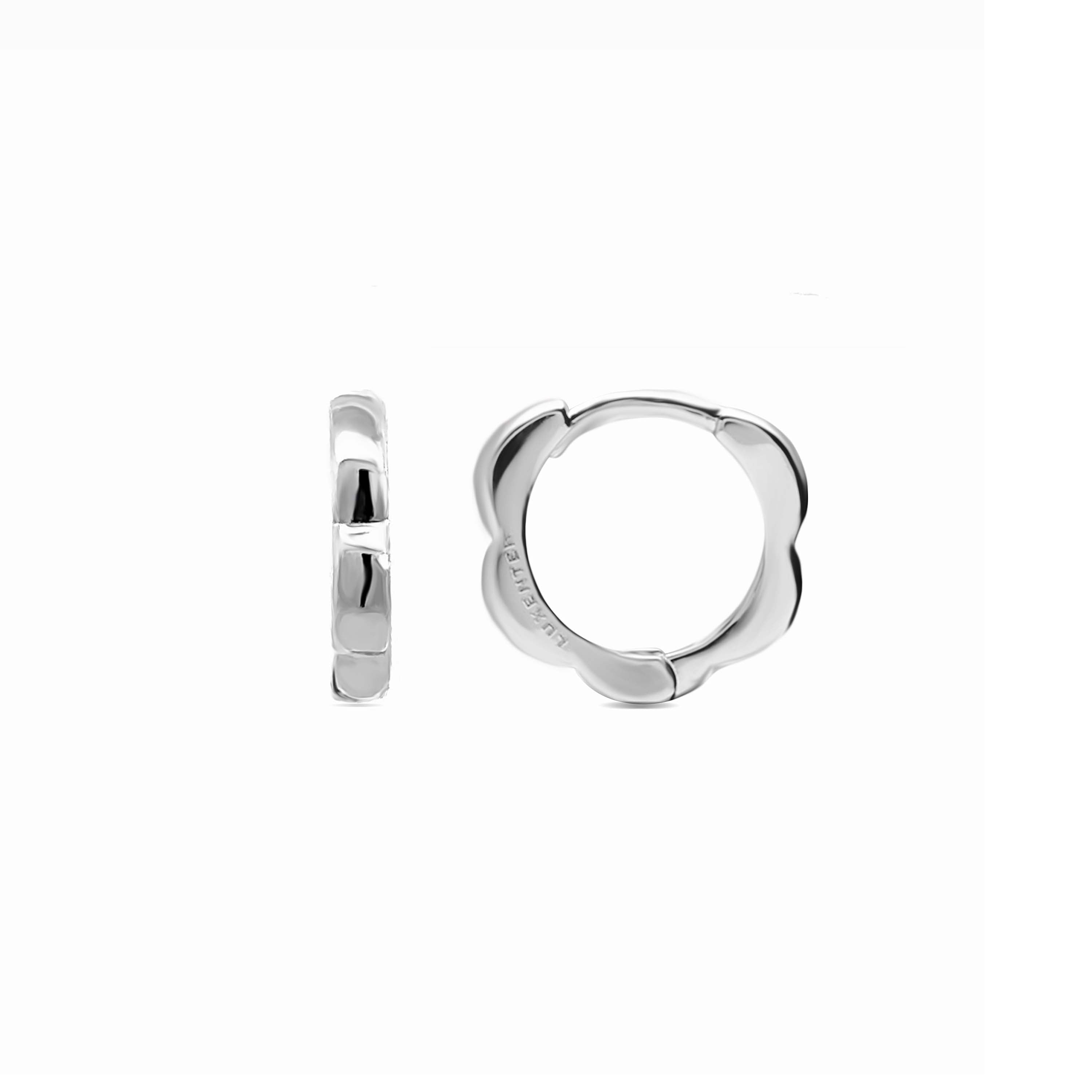 Brincos com acabamento em ródio - Diwon