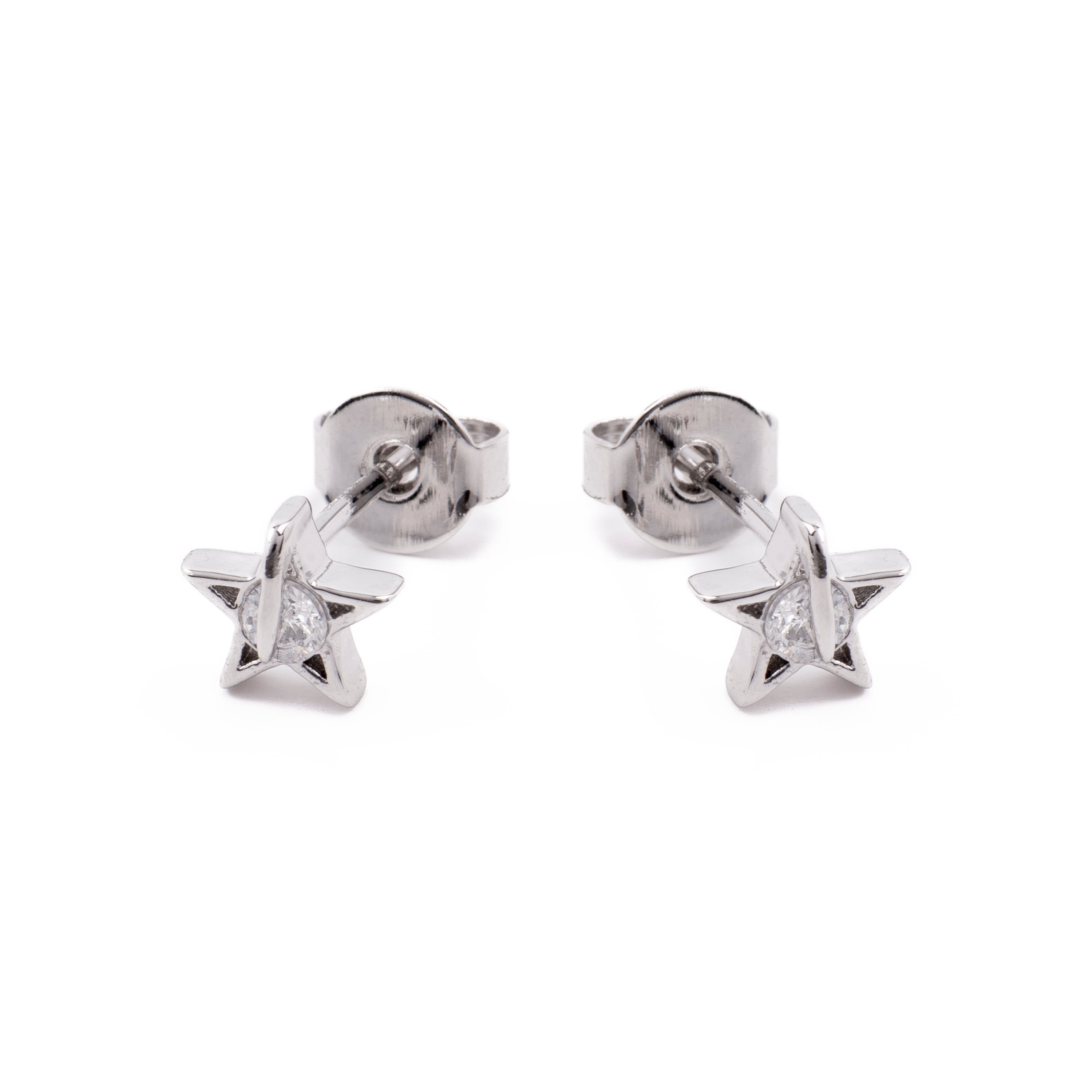Orecchini in Zirconia Brillante finiti in rodio - Faria