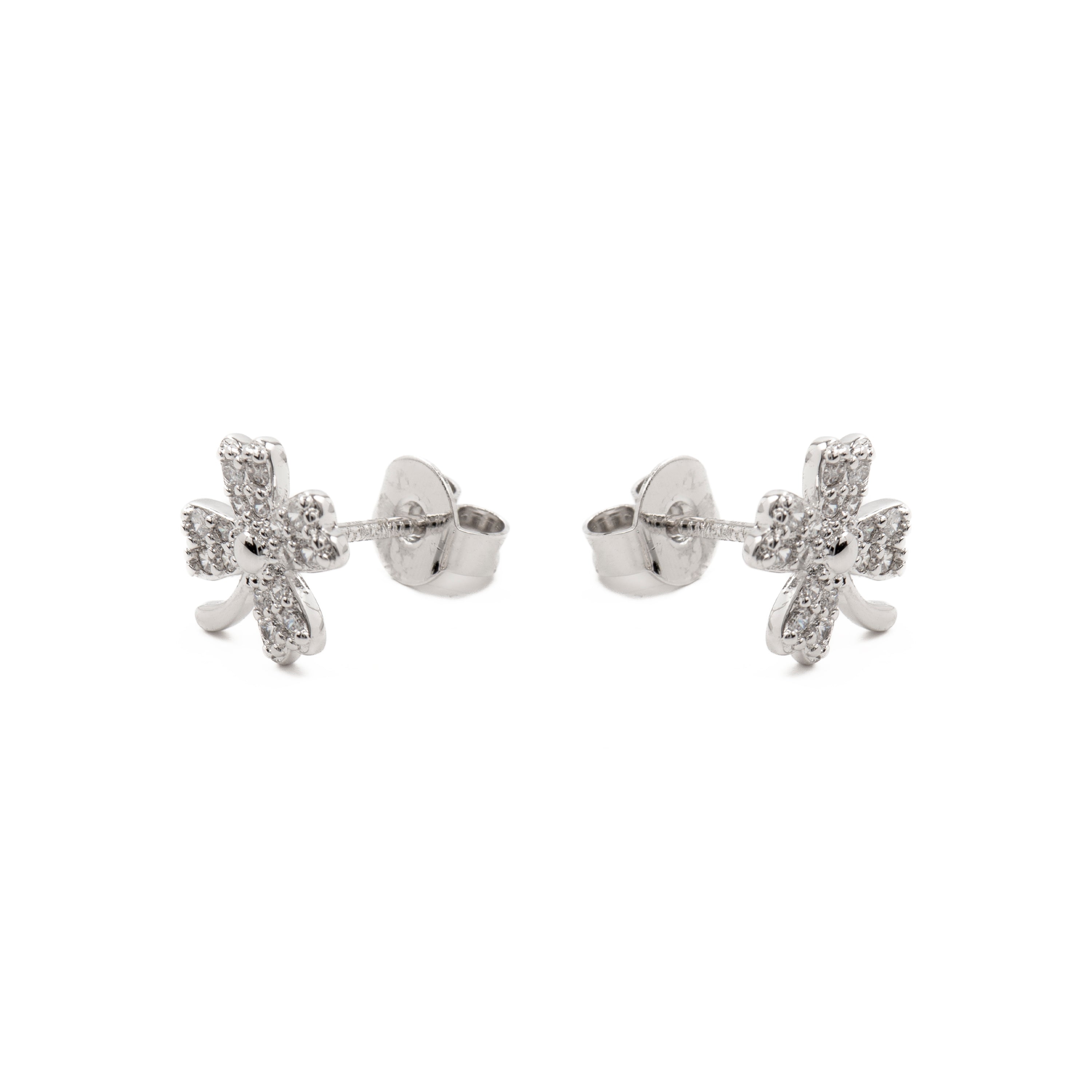 Orecchini in Zirconia Brillante finiti in rodio - Ukkan