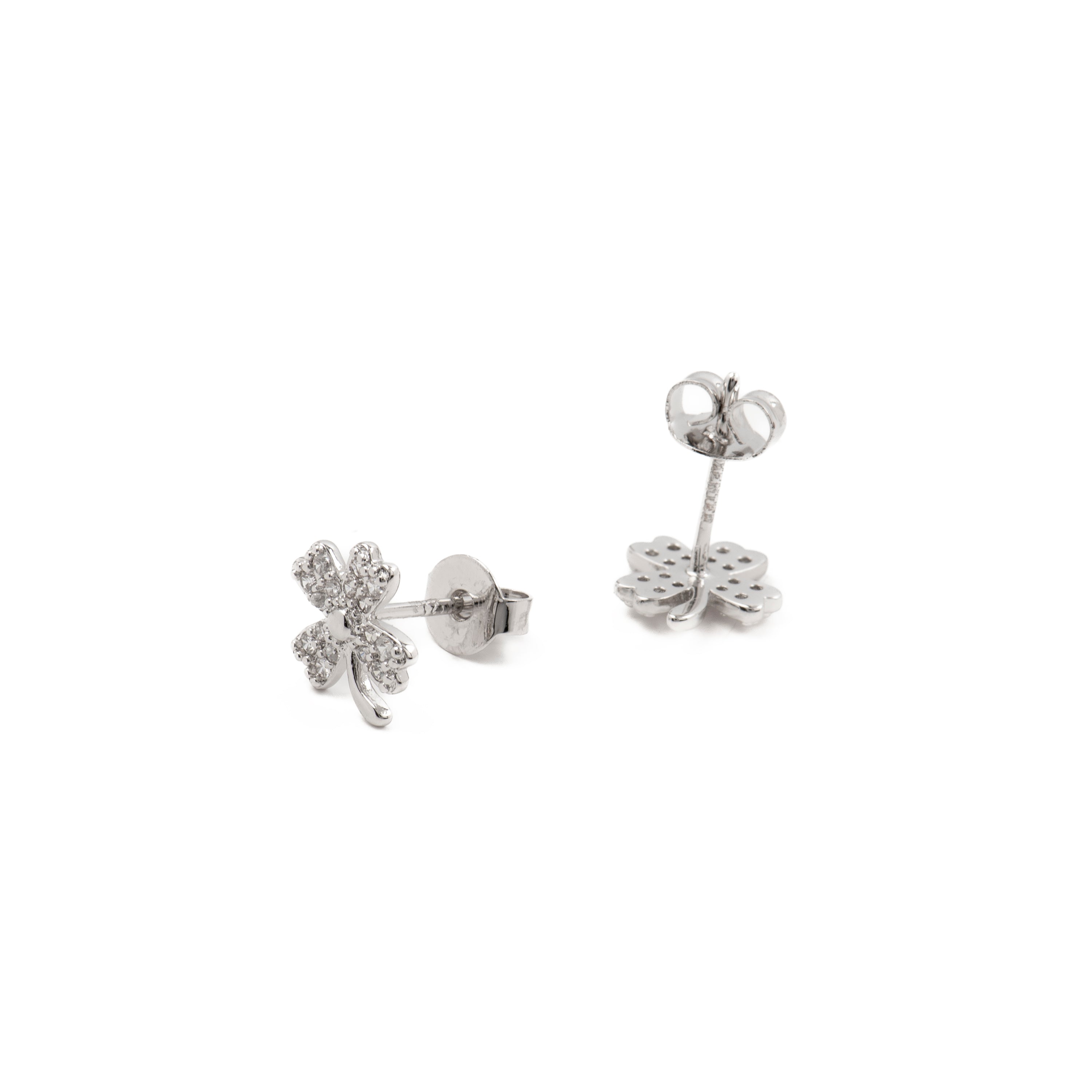 Orecchini in Zirconia Brillante finiti in rodio - Ukkan
