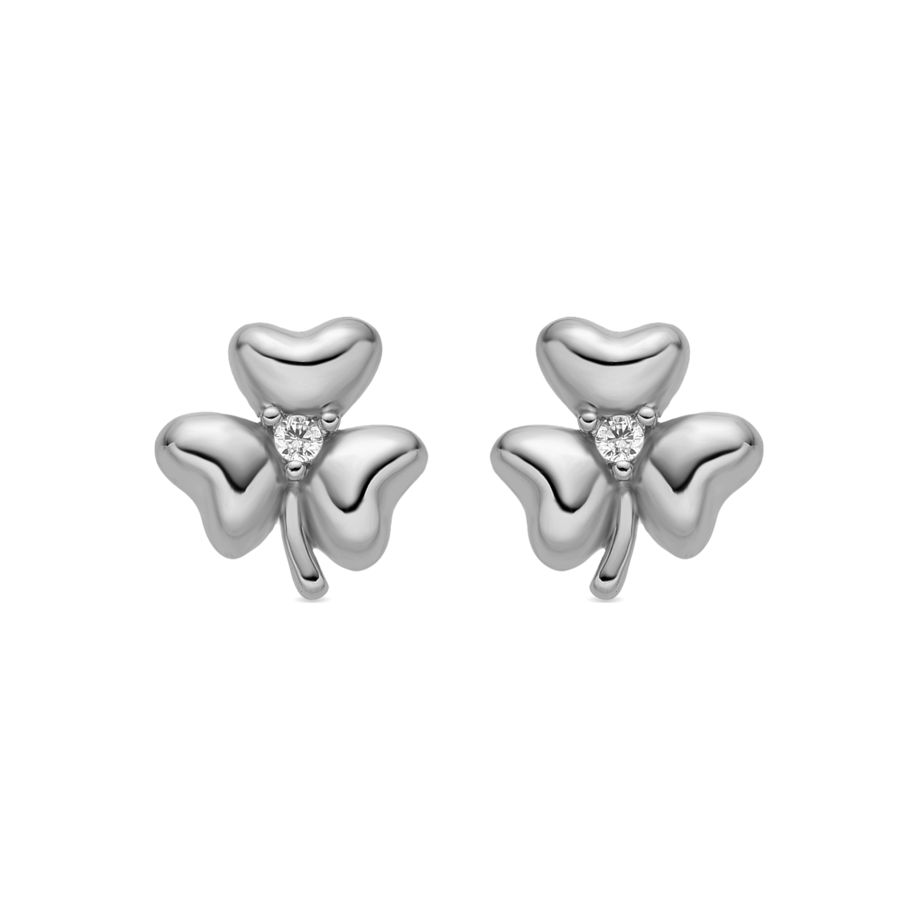 Pendientes con Circonita Brillante acabado plata - Furne