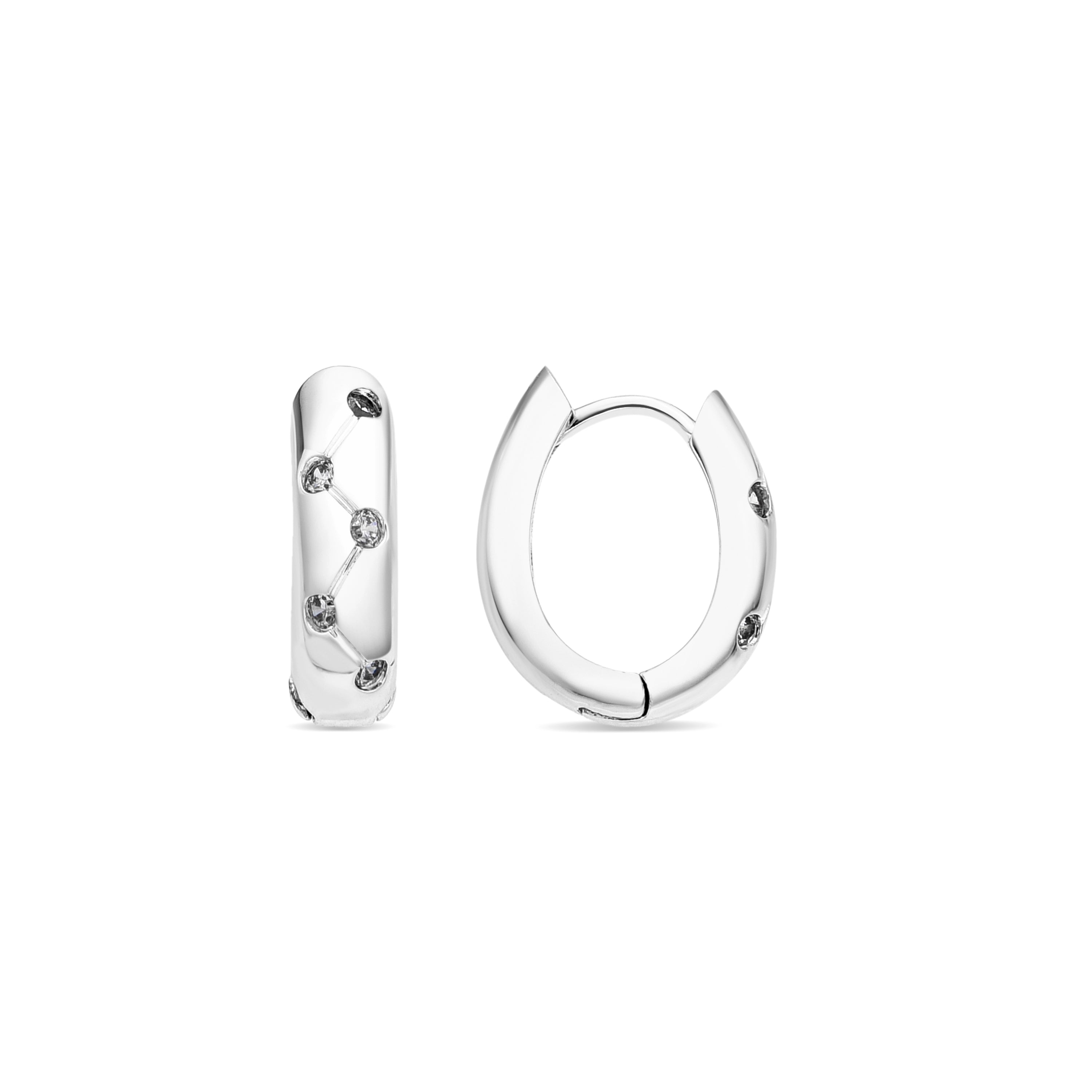 Ohrringe mit - Silber-Finish - Gruk