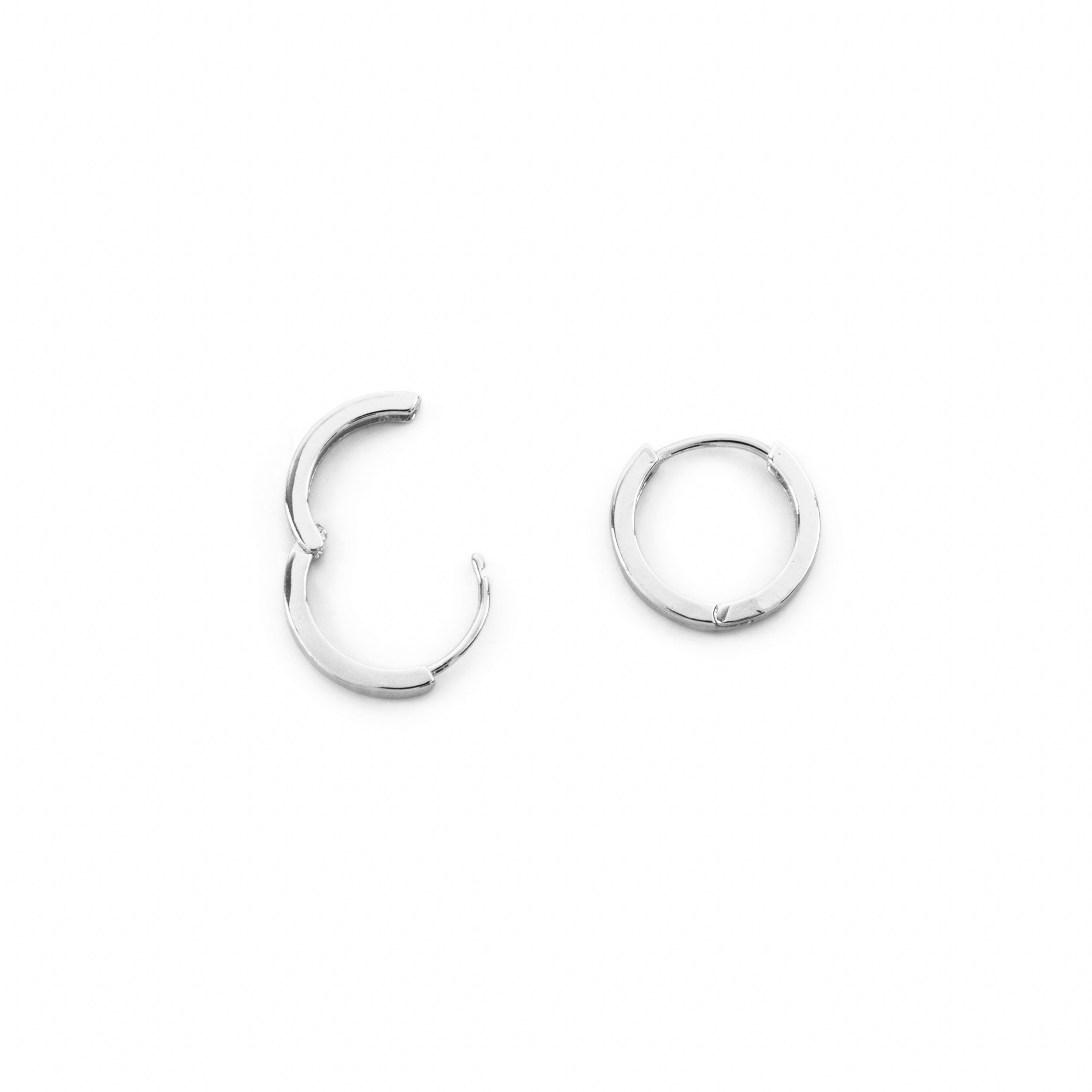 Earrings with - silver finish - Erespa