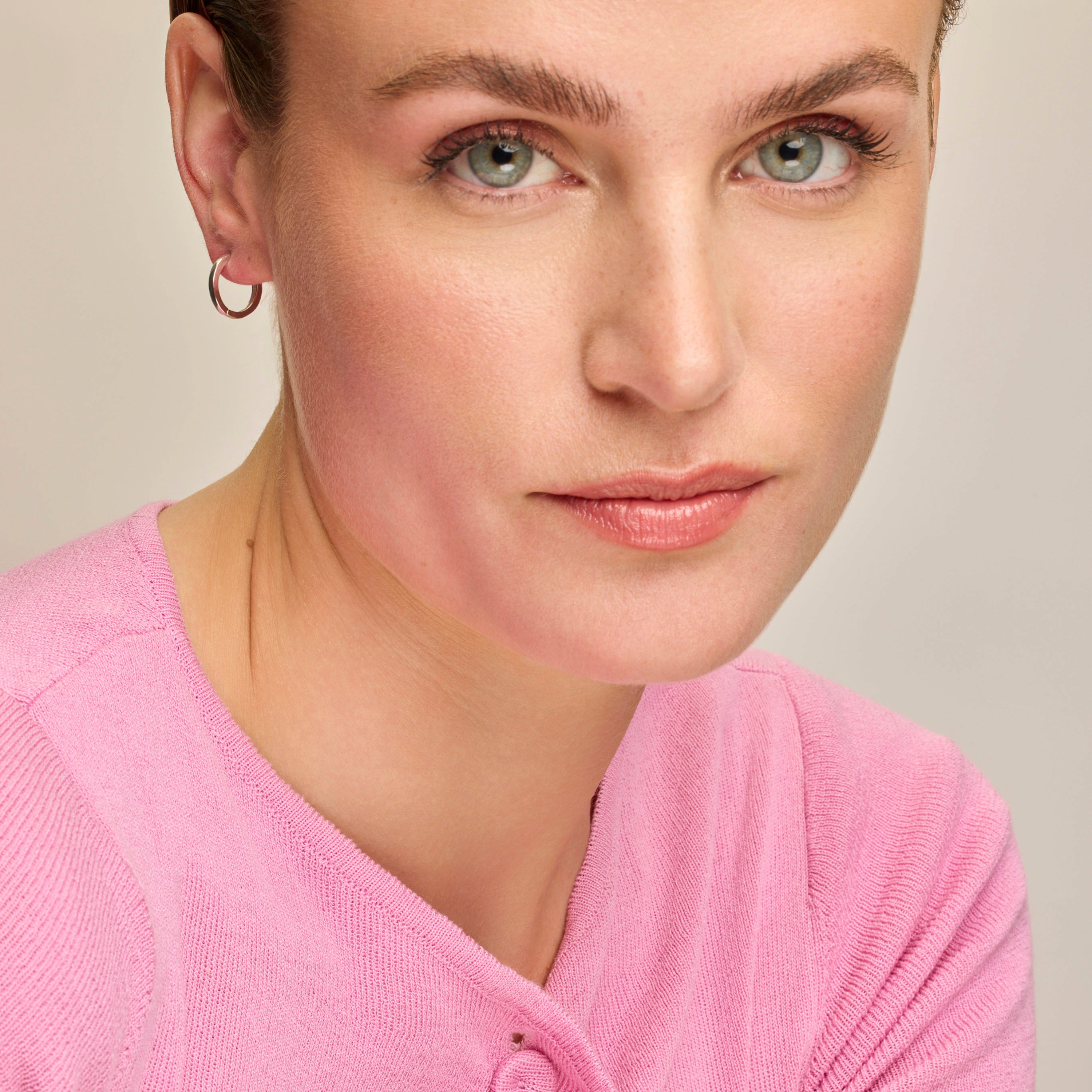 Earrings with - silver finish - Erespa